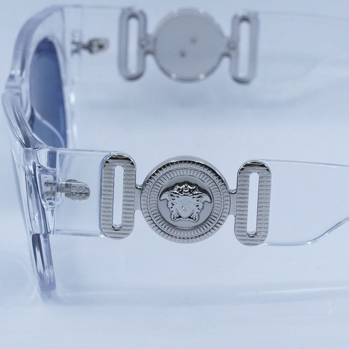 Versace VE4479U 148/80 Square Sunglasses - Transparent / Blue Versace VE4479U 148/80 Sunglasses Transparent Square Frame main image 4