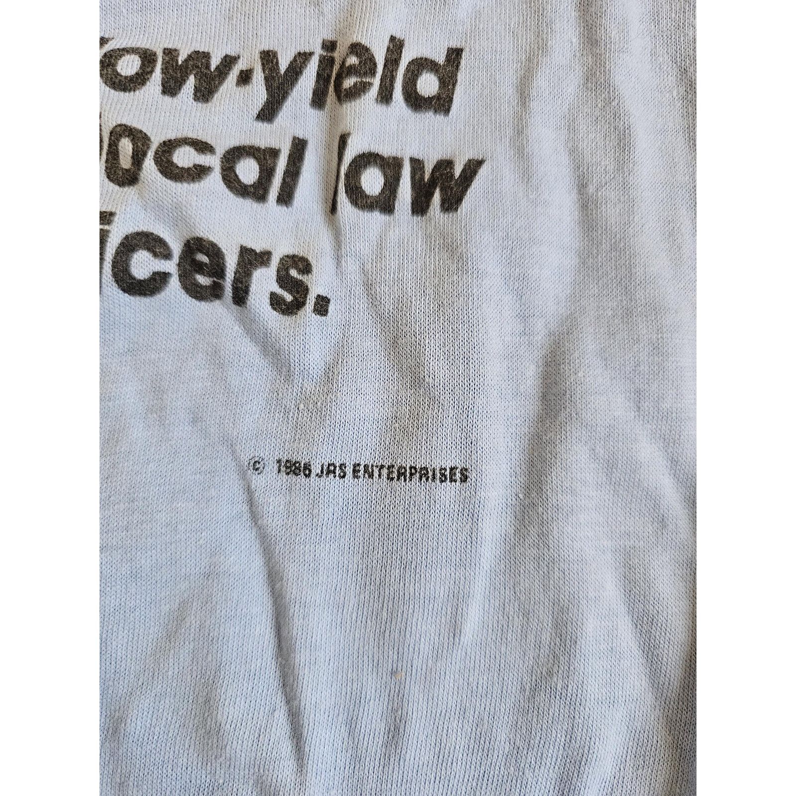 Other 80s Nuke A Puke Blue Yellow T-shirt Sz M Funny Size US M / EU 48-50 / 2 - 3 Thumbnail