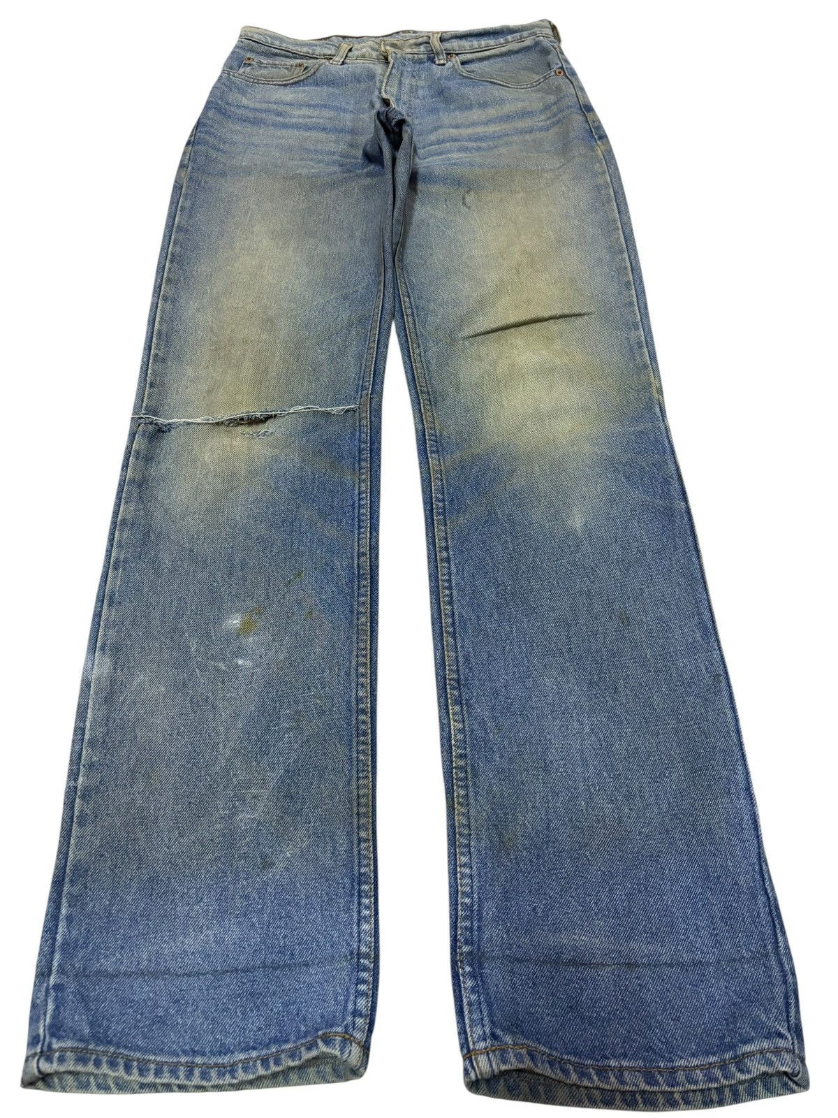 Vtg 80s Levis 515 Distressed Mud Wash Jeans