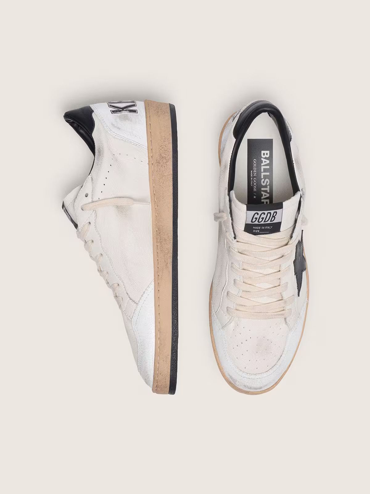 Golden Goose o1d2blof0326 Ball Star Sneakers in White/Black Size US 9 / EU 42 - 4 Thumbnail
