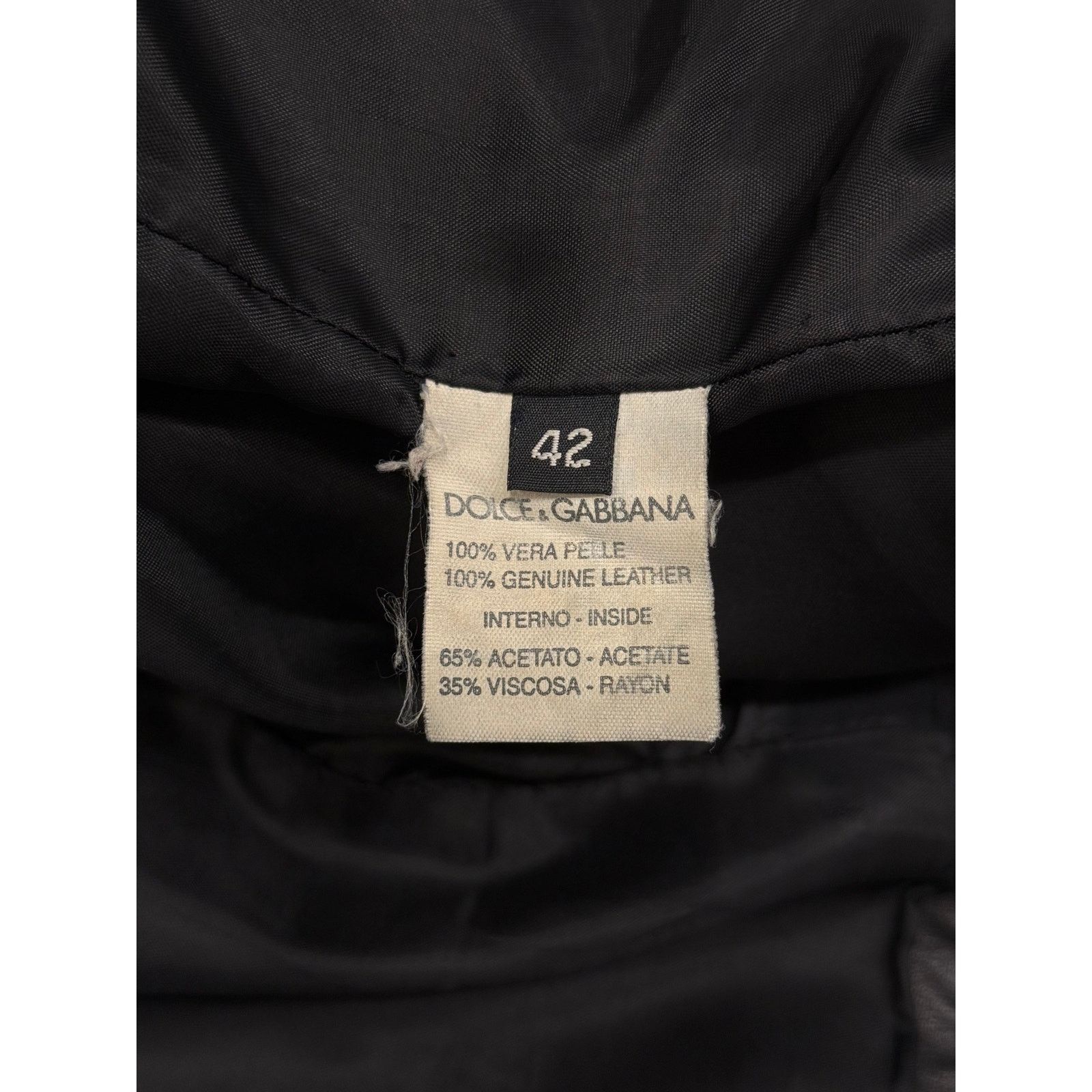 Dolce & Gabbana 2000s Dolce & Gabbana fitted leather jacket Size M / US 6-8 / IT 42-44 - 7 Thumbnail
