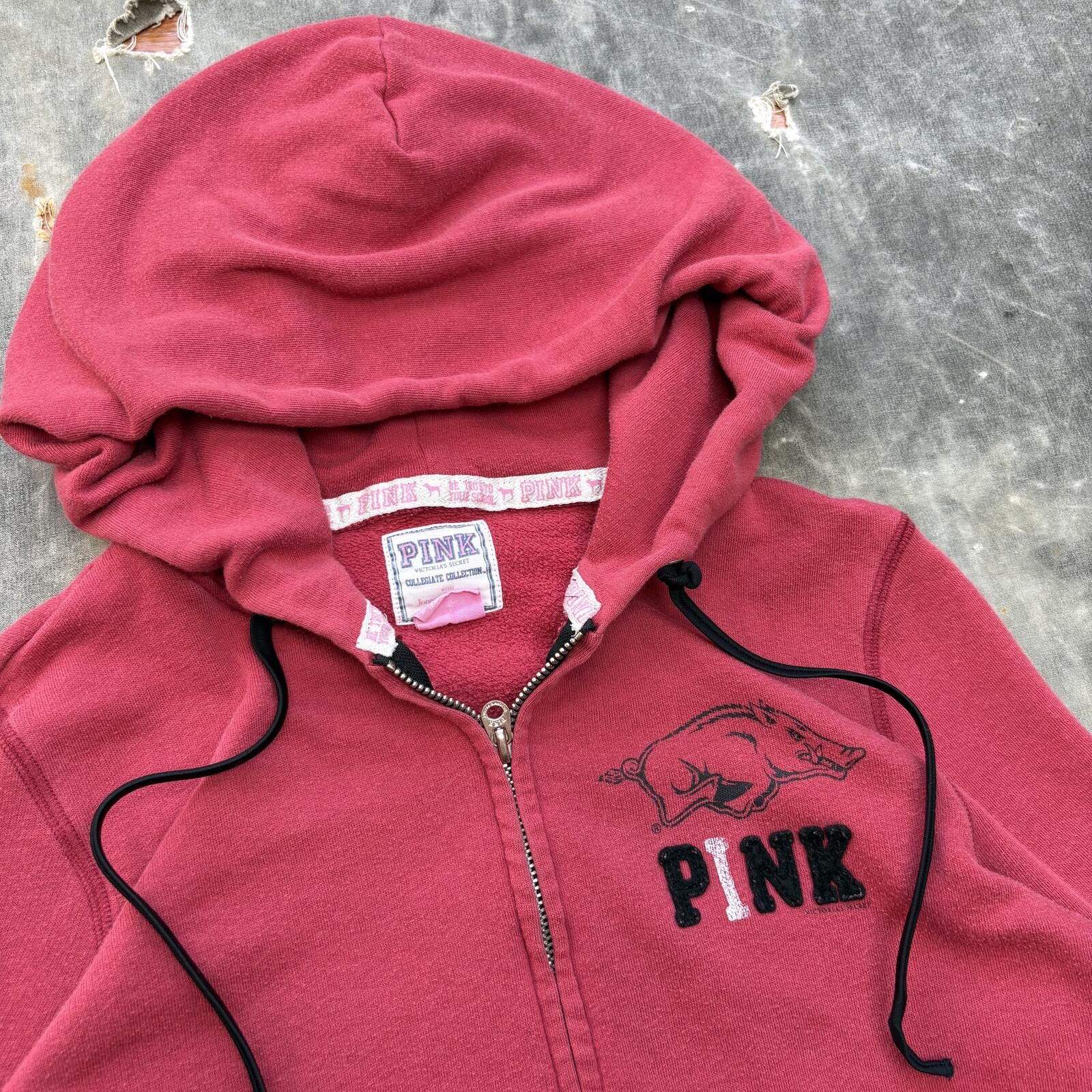Pink Vintage PINK Victoria’s Secret Arkansas Razorbacks Hoodie Size S / US 4 / IT 40 - 5 Thumbnail