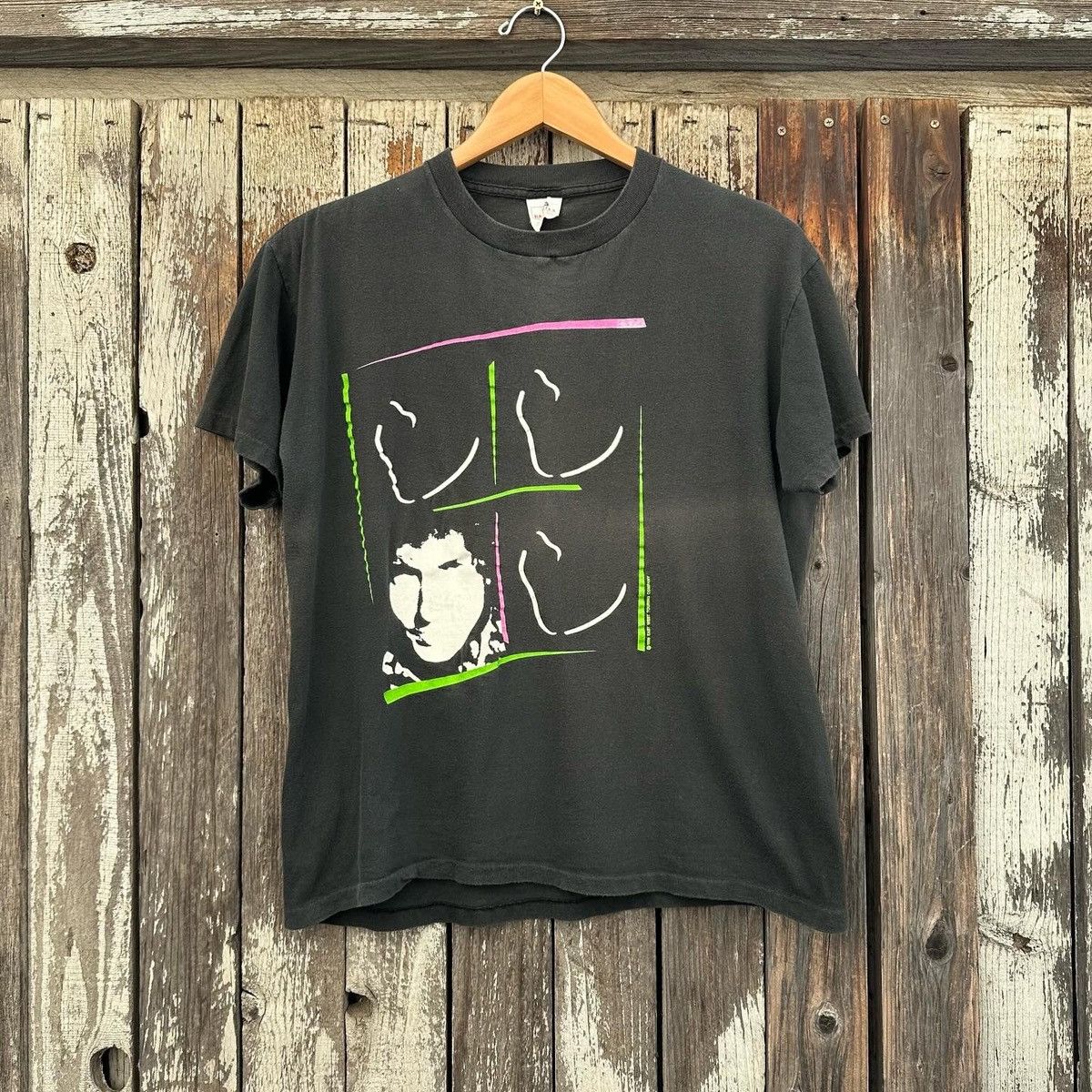 80s Bob Dylan Concert Band T-Shirt (L)