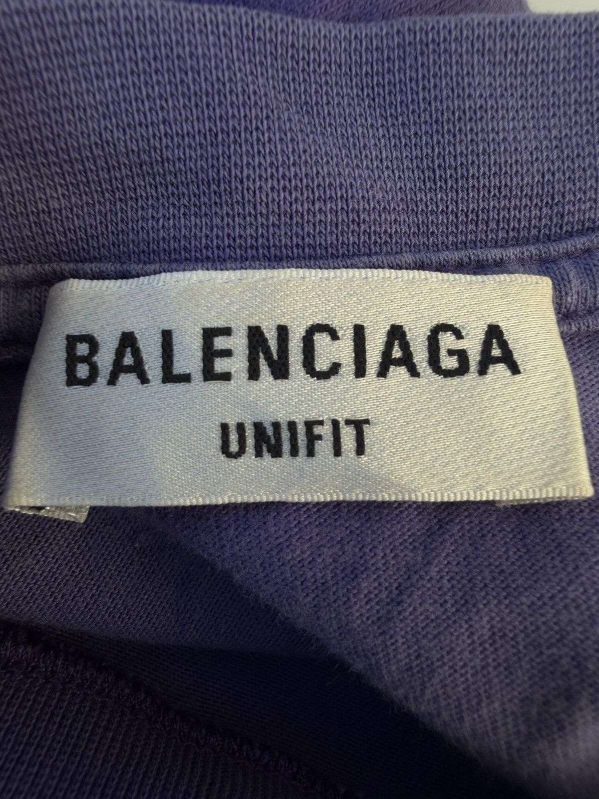 Balenciaga Balenciaga Rhinestone Bébé Worn-Out T-Shirt Purple Size US L / EU 52-54 / 3 - 5 Thumbnail