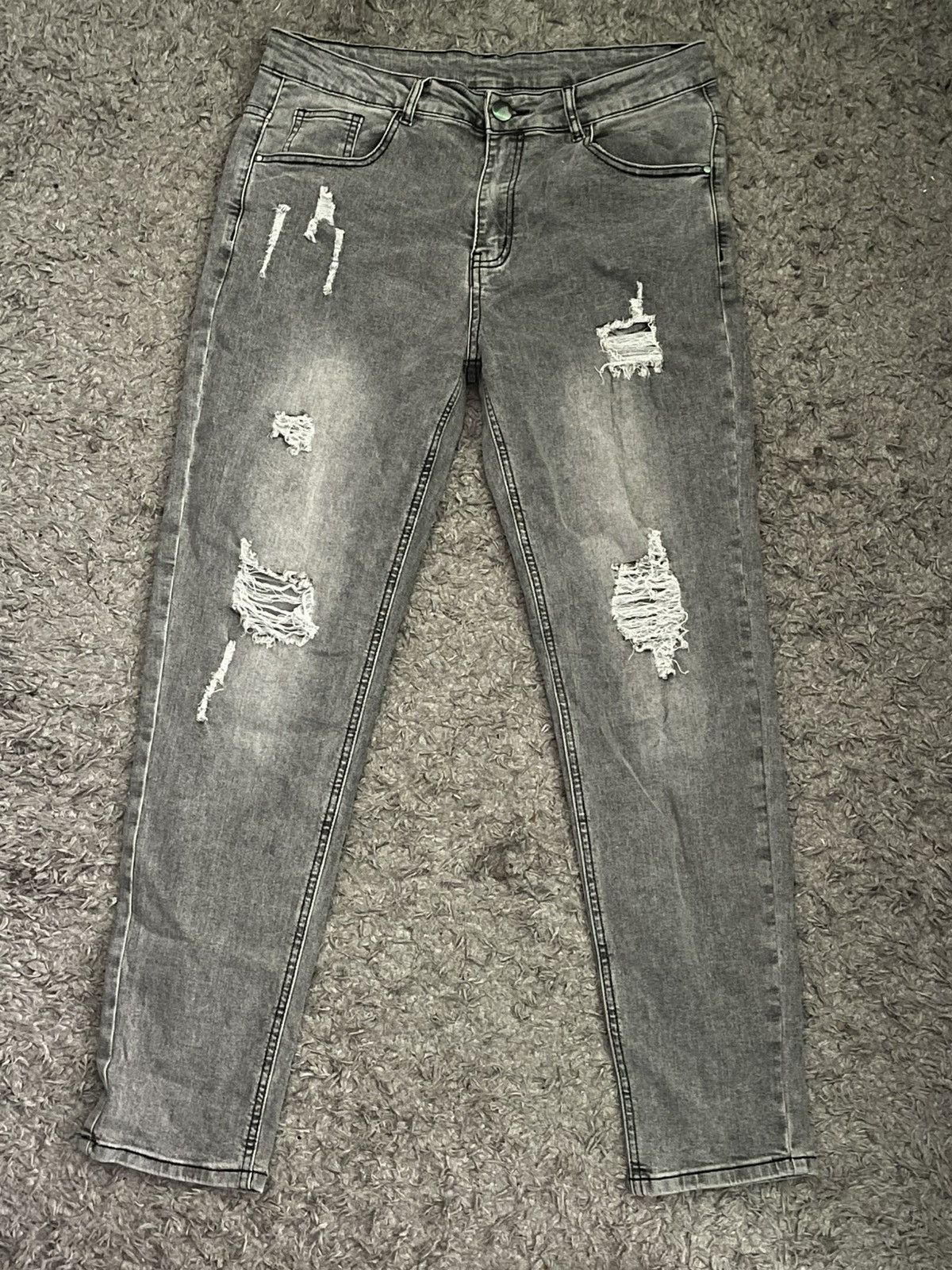 Other Gray distressed jeans Size US 34 / EU 50 - 1 Thumbnail