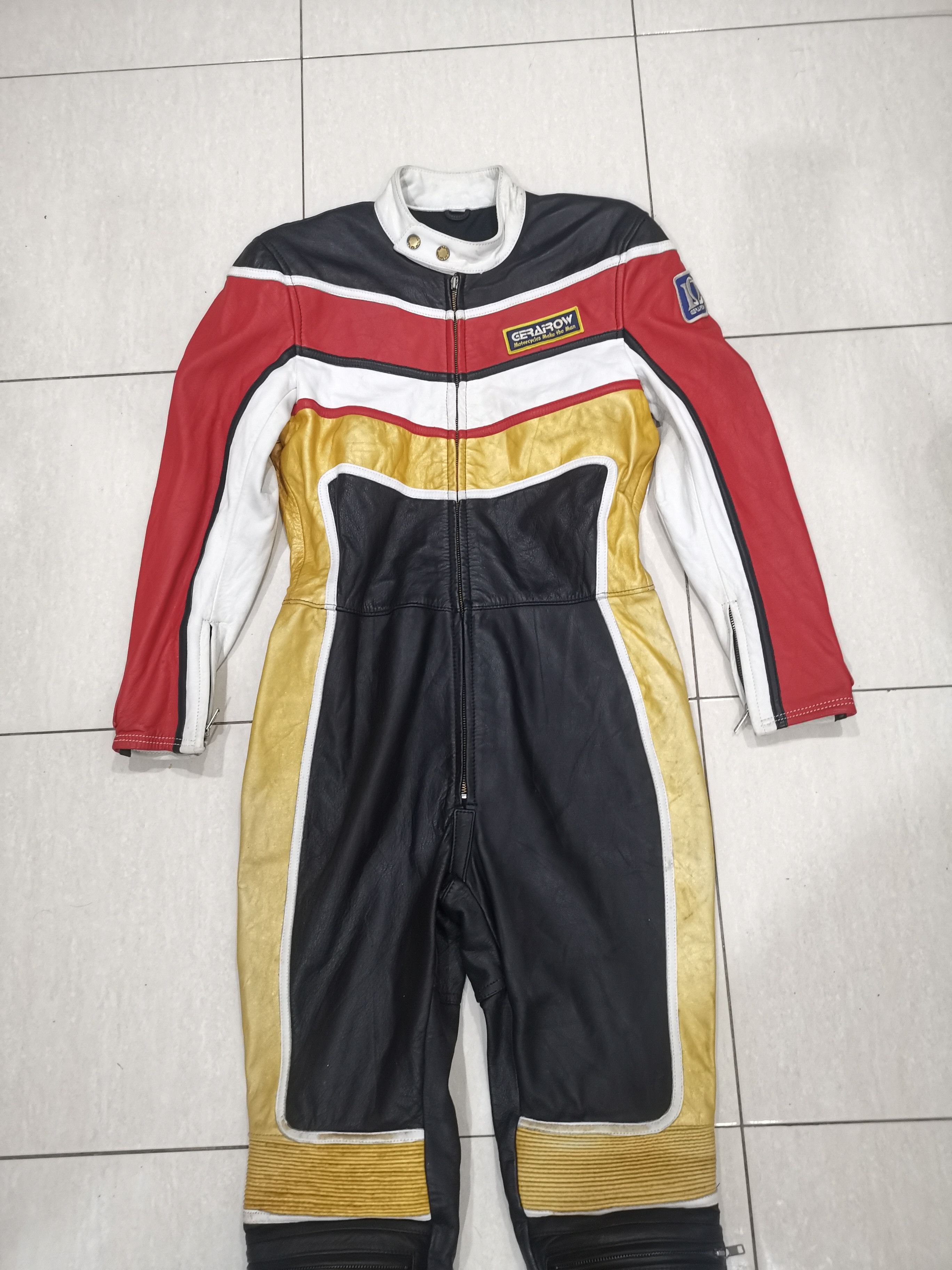 Rider Racing Suit Coverall Motor Biker Leather Jacket