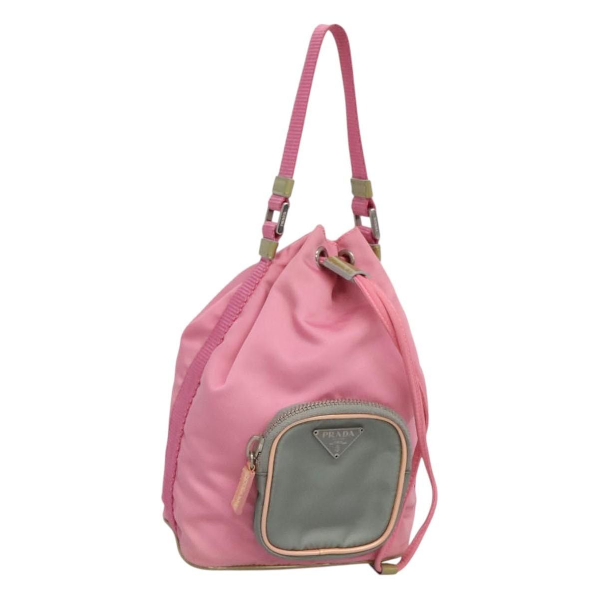 Prada PRADA Hand Bag Nylon Pink Silver Size ONE SIZE - 1 Thumbnail