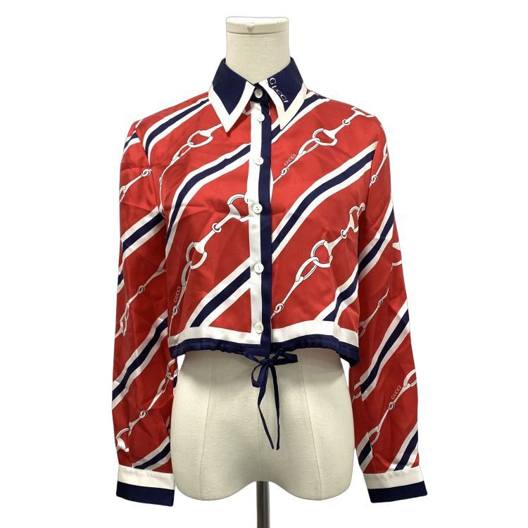 Gucci Gucci Horsebit Print Silk Shirt Set Size 38 Size XS / US 0-2 / IT 36-38 - 1 Thumbnail
