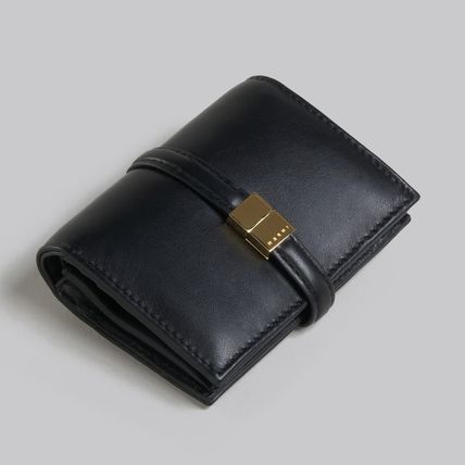 image of Marni O1W1Db10524 Size-Os Folding Wallet In Black, Women's
