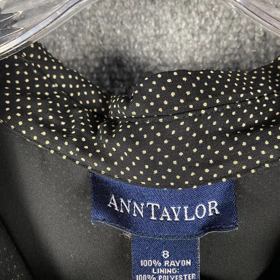 Ann Taylor Ann Taylor Dress Women's Size 8 Polka Dots 100% Rayon Black Size M / US 6-8 / IT 42-44 - 2 Thumbnail