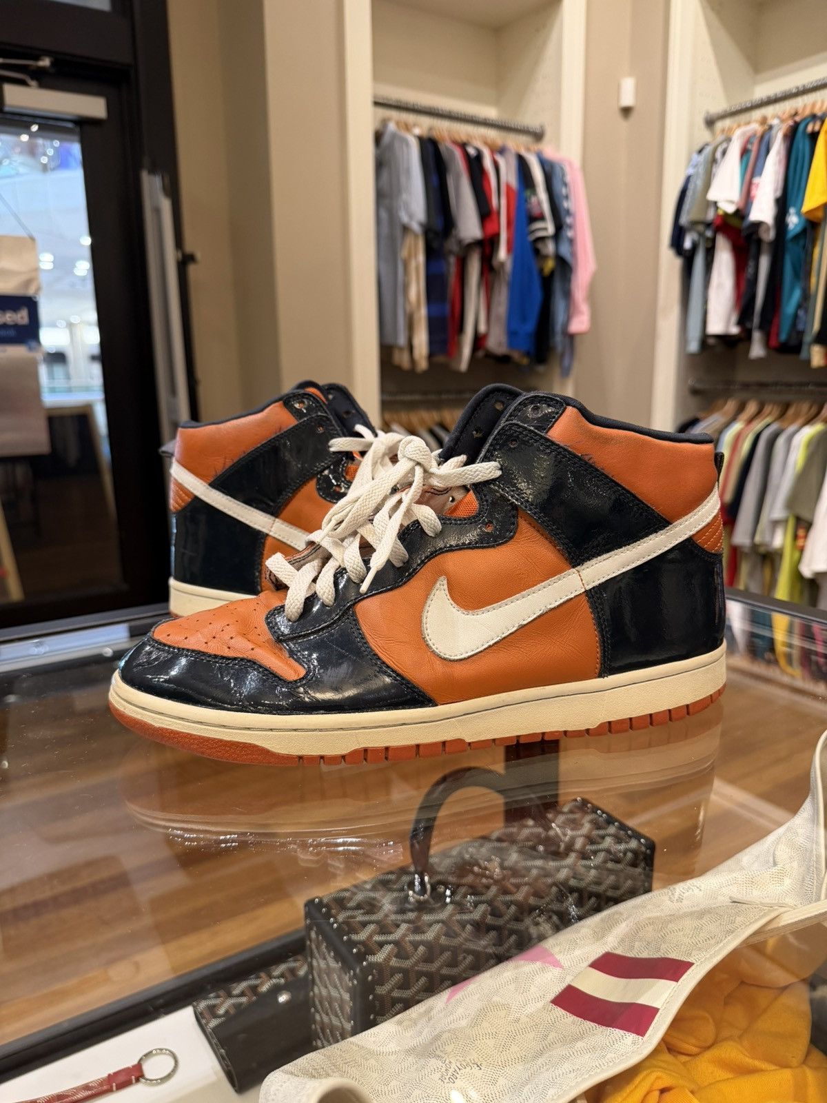 Nike Vintage Nike Dunk High SP ‘Mesa Orange (2003)’ Size US 11.5 / EU 44-45 - 4 Thumbnail