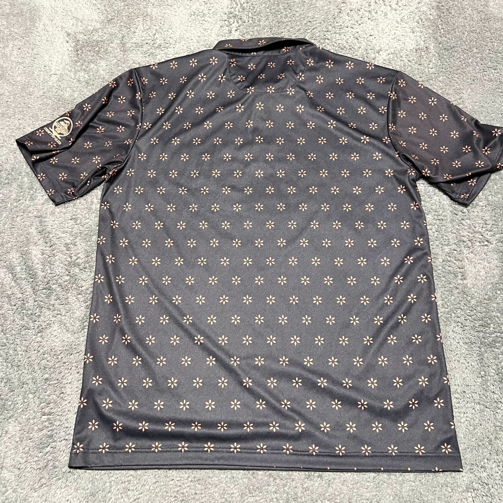 Vintage Swannies Polo Shirt Mens XL Gray Geomertic All Over Print Performance Golf Polo Shirt Mens XL Gray Size US XL / EU 56 / 4 - 3 Thumbnail