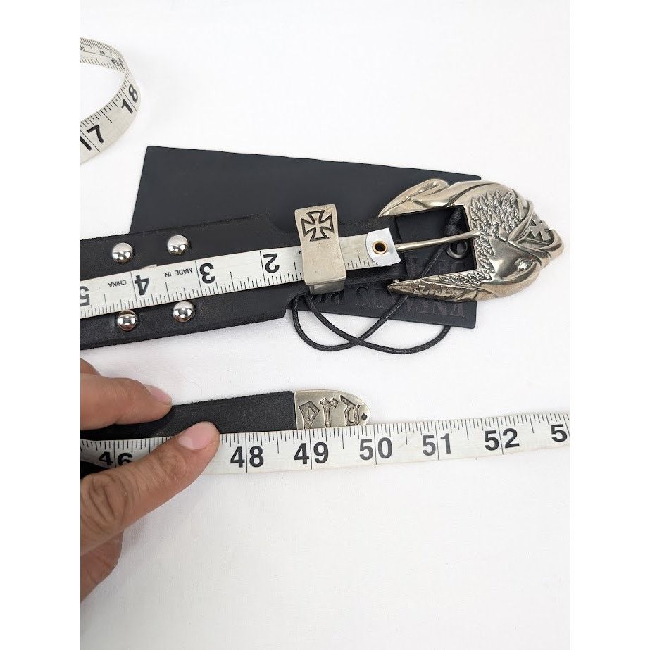 Enfants Riches Deprimes o1rshd1 Size:110 / Eagle Petit Iron Cross Stud Belt in Black Size 44 - 9 Thumbnail