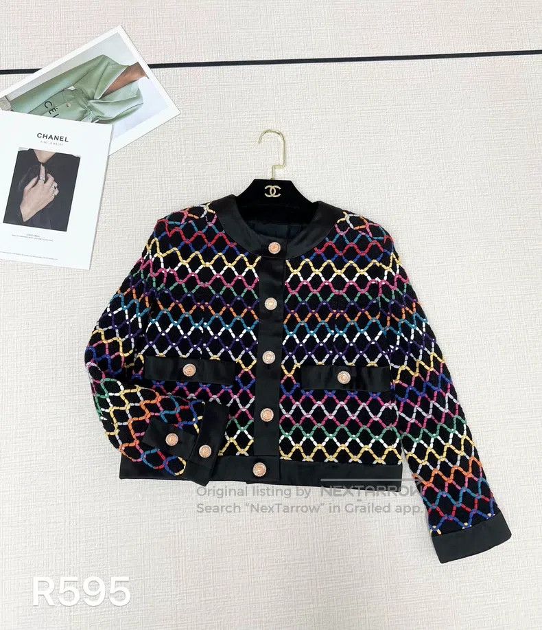 Chanel Chanel Diamond colour braided coat Size XS / US 0-2 / IT 36-38 - 1 Thumbnail