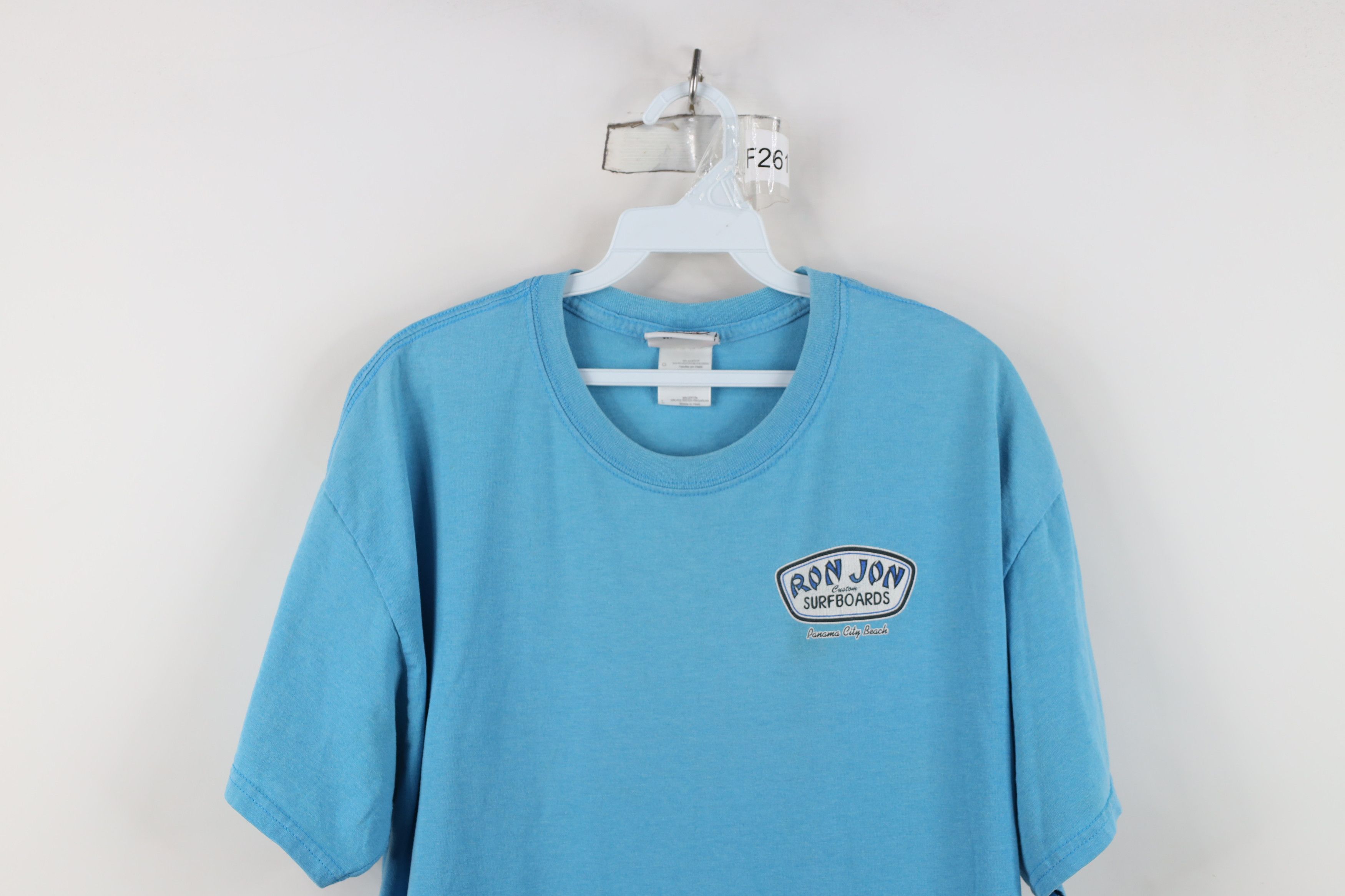 Vintage Vintage Ron Jon Surfboards Spell Out Surfing T-Shirt Blue Size US L / EU 52-54 / 3 - 2 Thumbnail