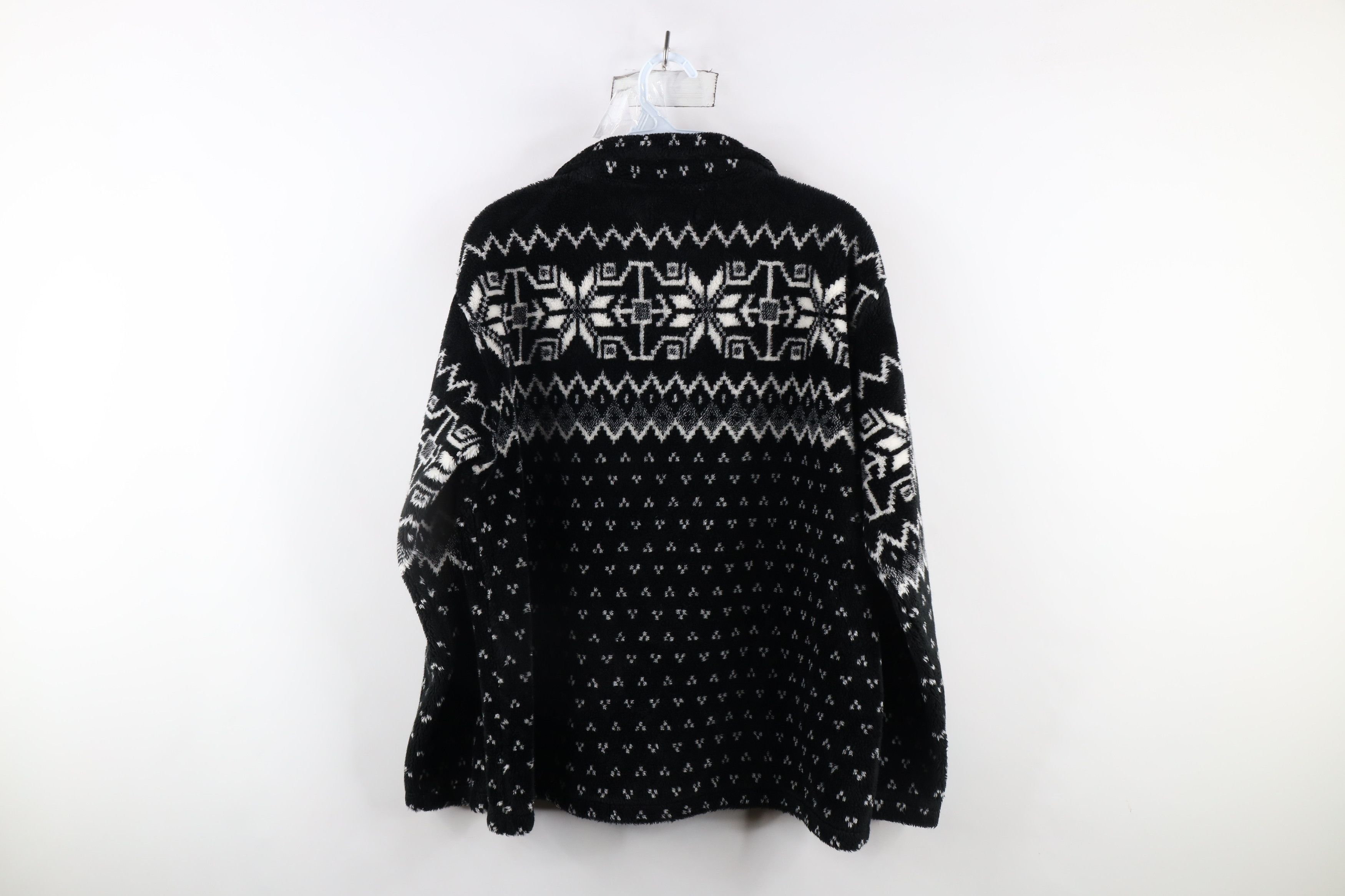 Vintage Vintage 90s Streetwear Fair Isle Fleece Half Zip Sweater Size M / US 6-8 / IT 42-44 - 7 Thumbnail