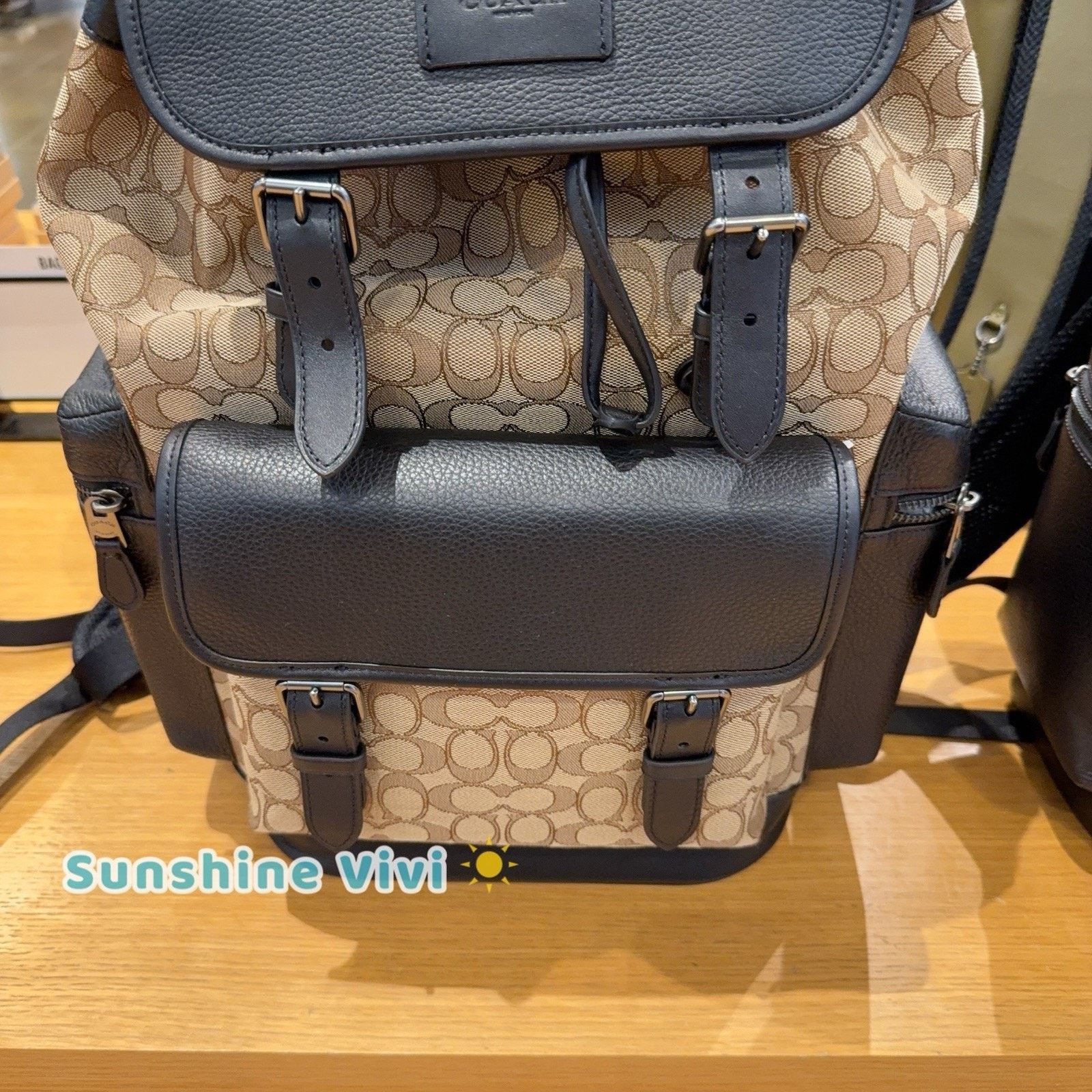 Coach NWT Coach Sprint Backpack Signature Gunmetal/Tan/Black CBM50 Size ONE SIZE - 2 Thumbnail