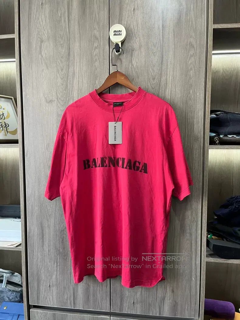 Balenciaga Balenciaga Spray Paint Logo Short Sleeve Size US M / EU 48-50 / 2 - 5 Thumbnail