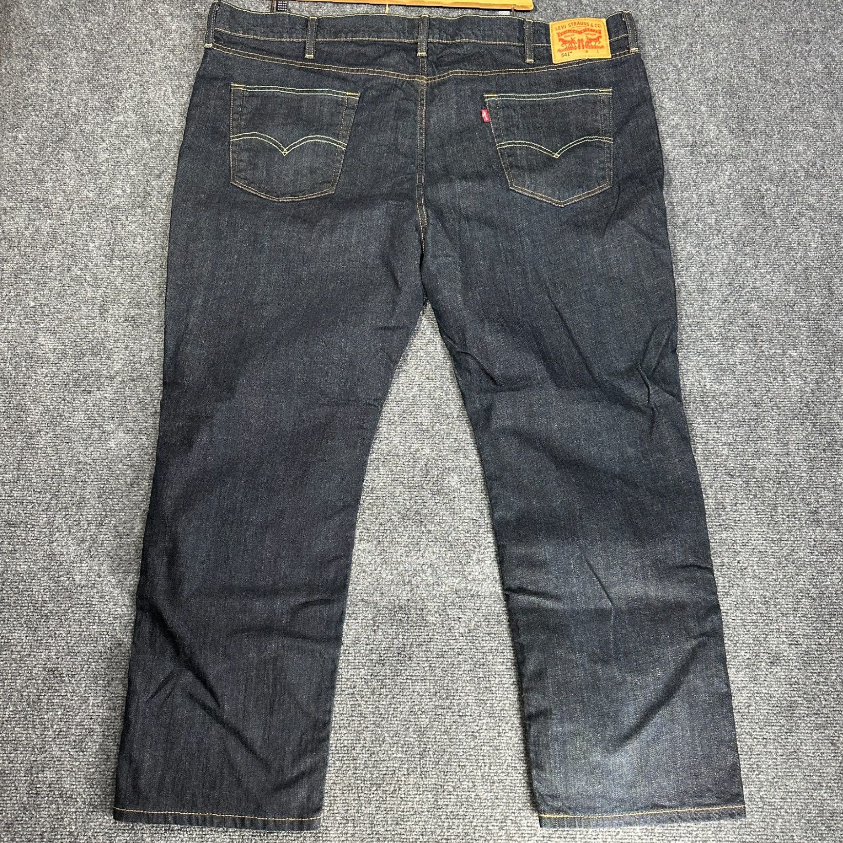 Levi's Levi's 541 Jeans Mens 48 Dark Athletic Tapered Classic 5-Pocket Denim Blue Cotton Blend Stretch Pocket Zipper Jeans Mens Size US 32 / EU 48 - 6 Thumbnail