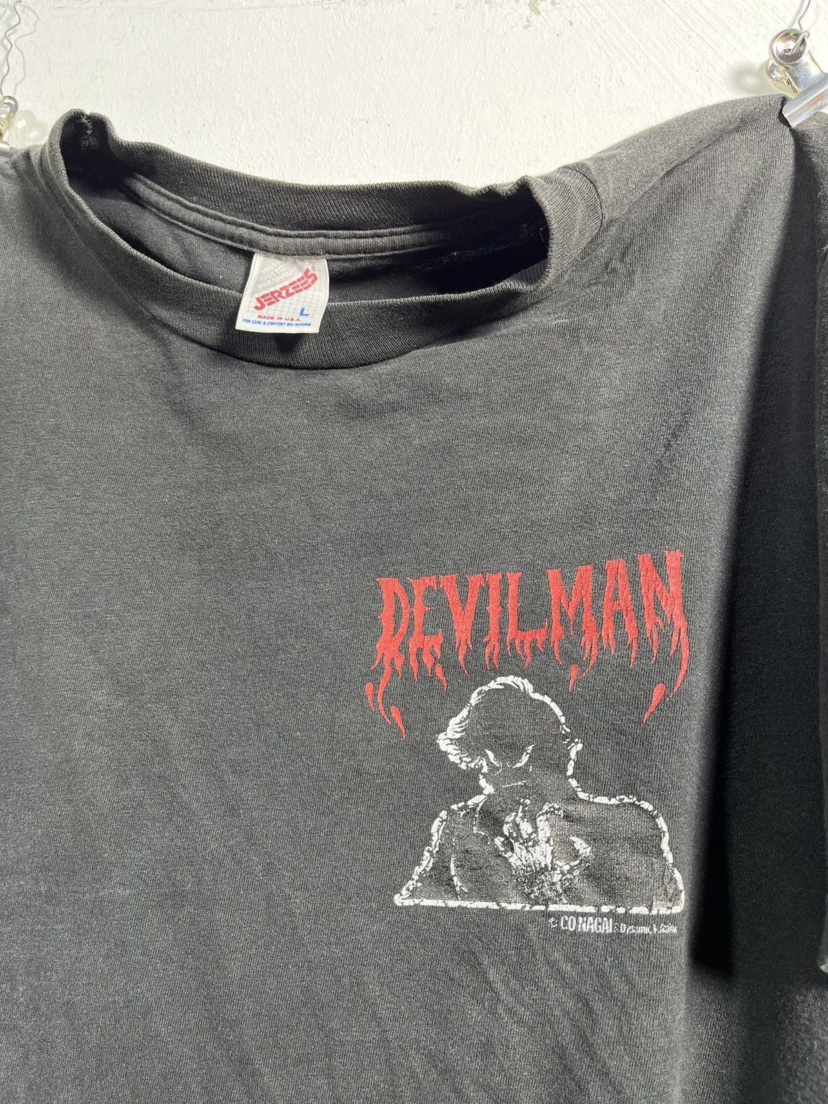 Other 👹 Vintage Devilman Tee – 1990s Jerzees Single Stitch Grail 👹 Size US L / EU 52-54 / 3 - 5 Thumbnail