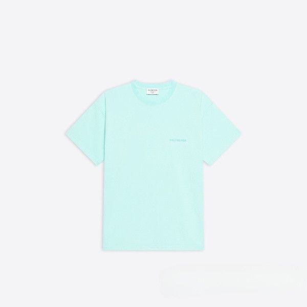 Balenciaga o1s1wg111124 Logo T-Shirt Medium Fit in Mint Green Size XXS / US 00 / IT 34 - 1 Thumbnail