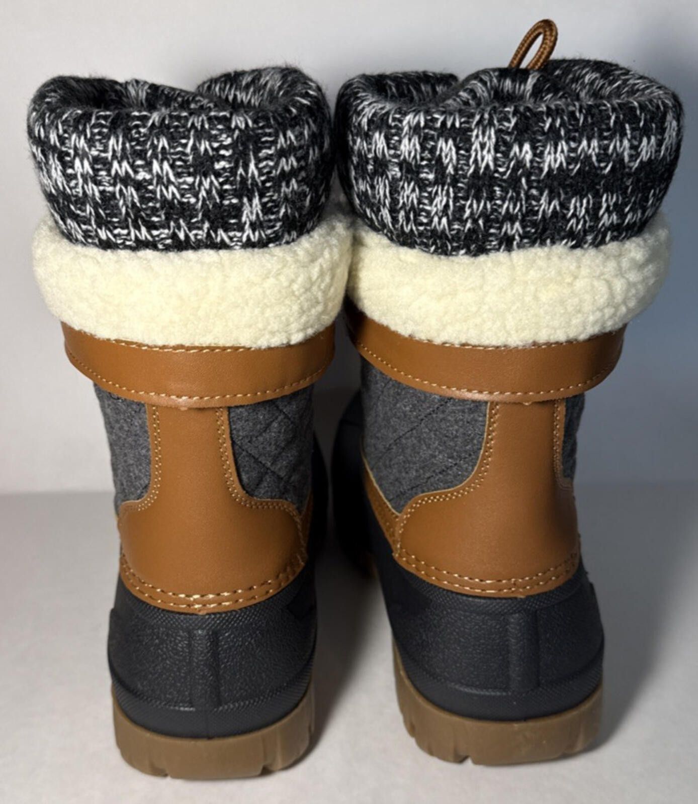 Other ALEADER Winter Snow Boots Brown Grey Faux Fur Lined Size US 9 / IT 39 - 2 Thumbnail