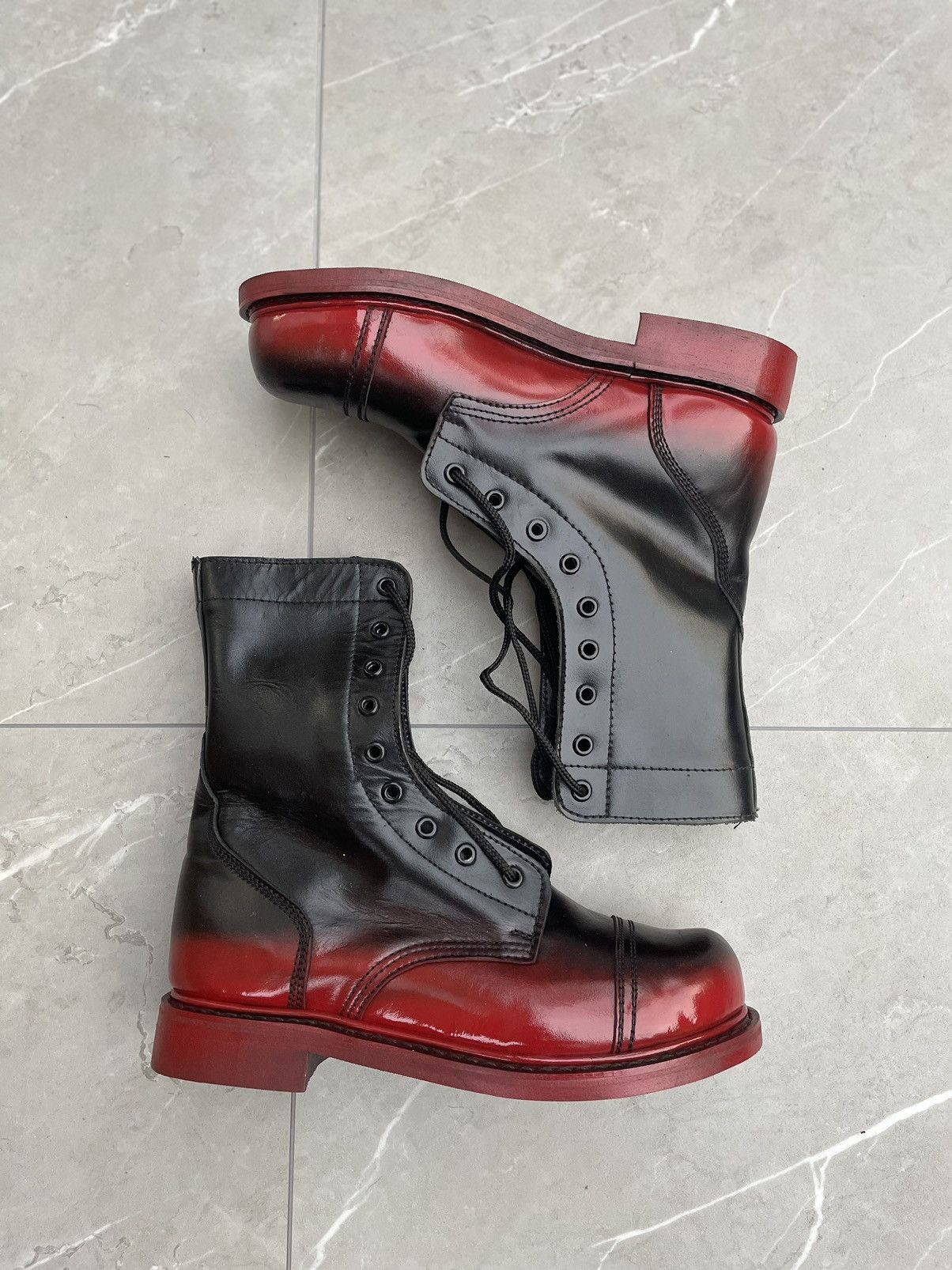 靴 OPIUM-l Edge Combat leather boots Opium Platform Combat Boots