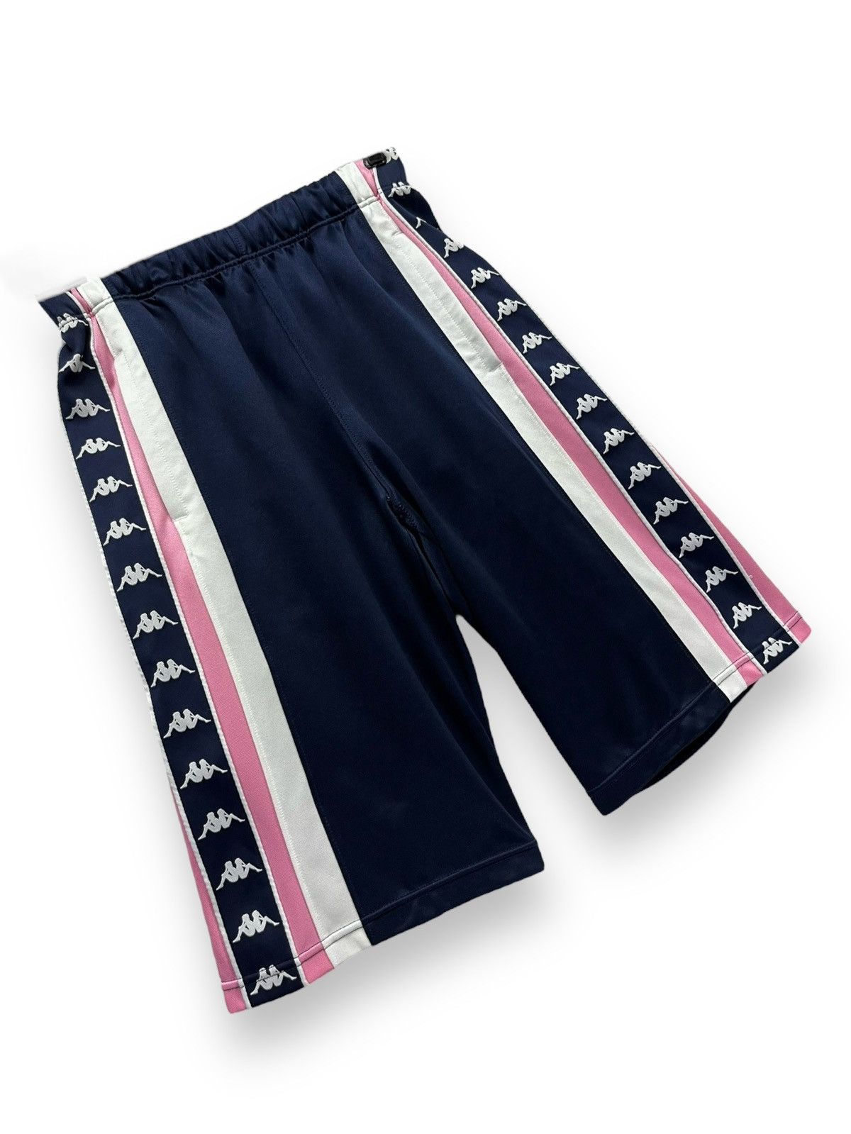 Kappa 🔥RARE 90’s RAPPER KAPPA SideTape Logo Polyester Shorts Size 29" - 3 Thumbnail