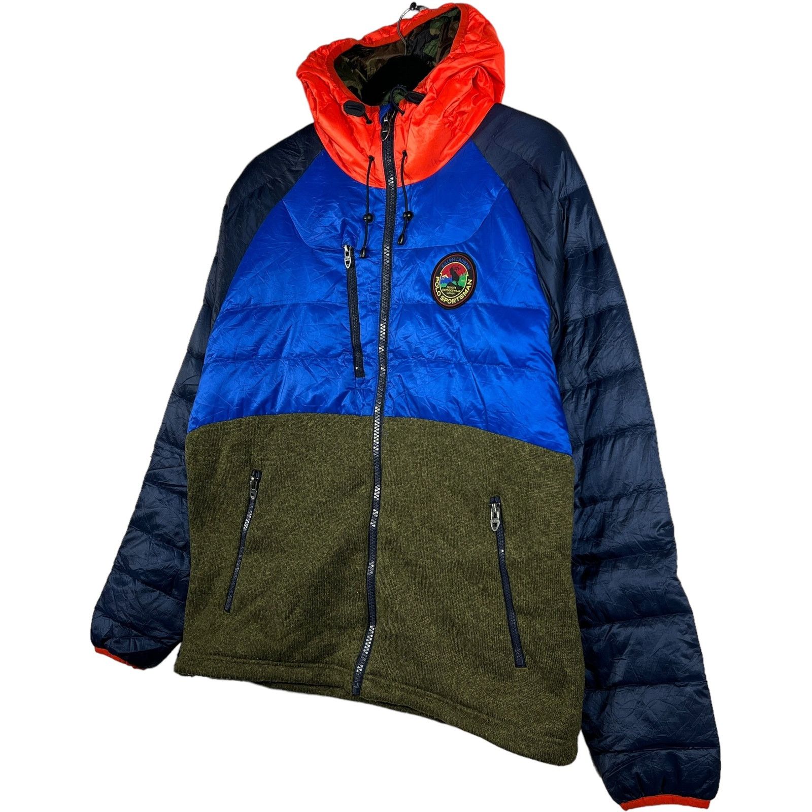 Vintage Polo Ralph Lauren Sportsmen Full Zip Hoodie Puffer Jacket Size US L / EU 52-54 / 3 - 5 Thumbnail