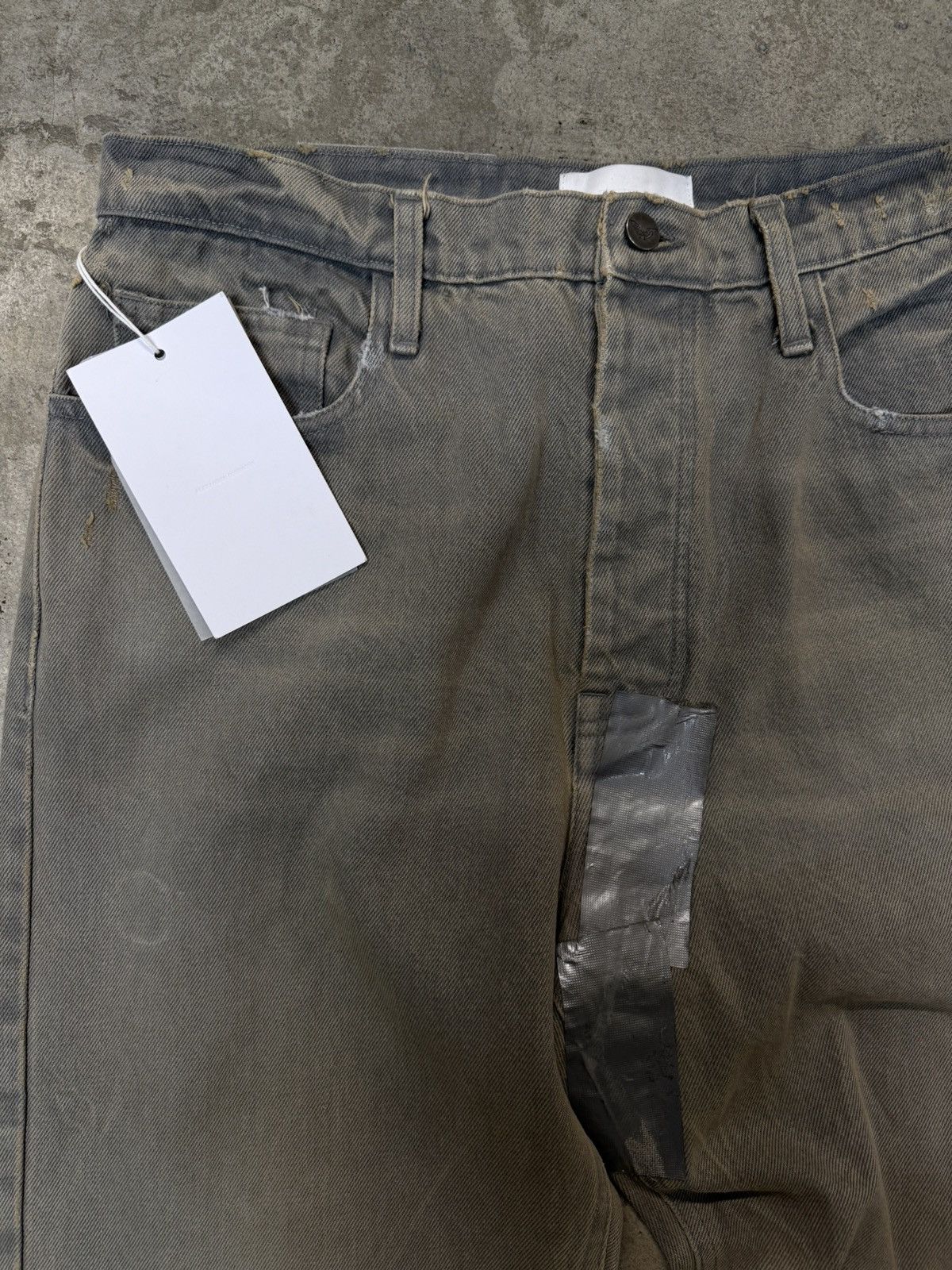 ALEXANDER DIGENOVA Alexander Digenova Duct Tape Straight Leg Jeans Size US 32 / EU 48 - 3 Thumbnail