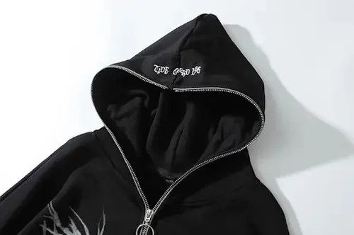 Japanese Brand Hoodie BLACK FRIDAY SALE Gothic Print Zip Up Hoodie Size US S / EU 44-46 / 1 - 3 Thumbnail