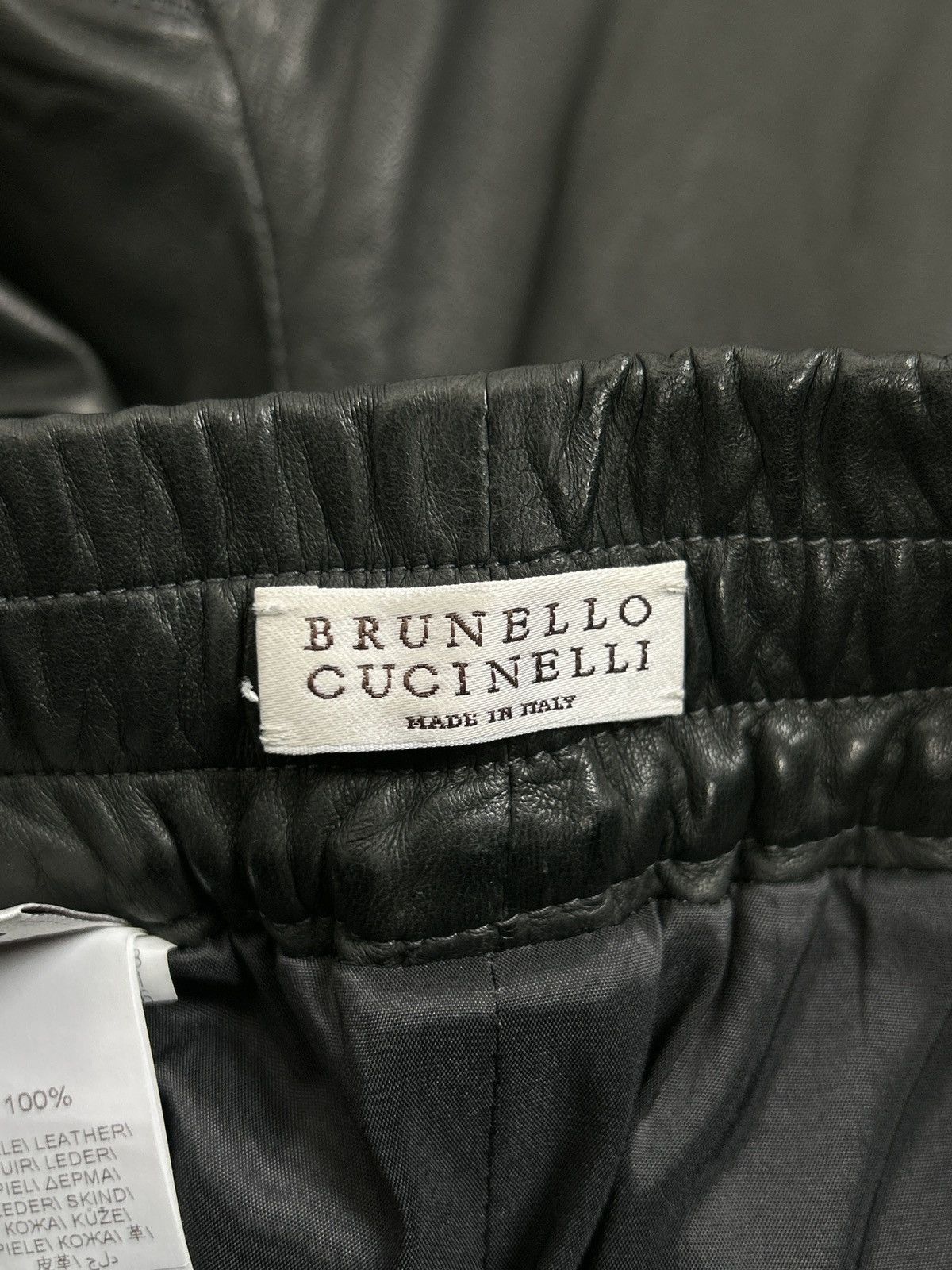 Brunello Cucinelli Brunello Cucinelli Leather Trousers Pants Size 40 Size 27" / US 4 / IT 40 - 8 Thumbnail
