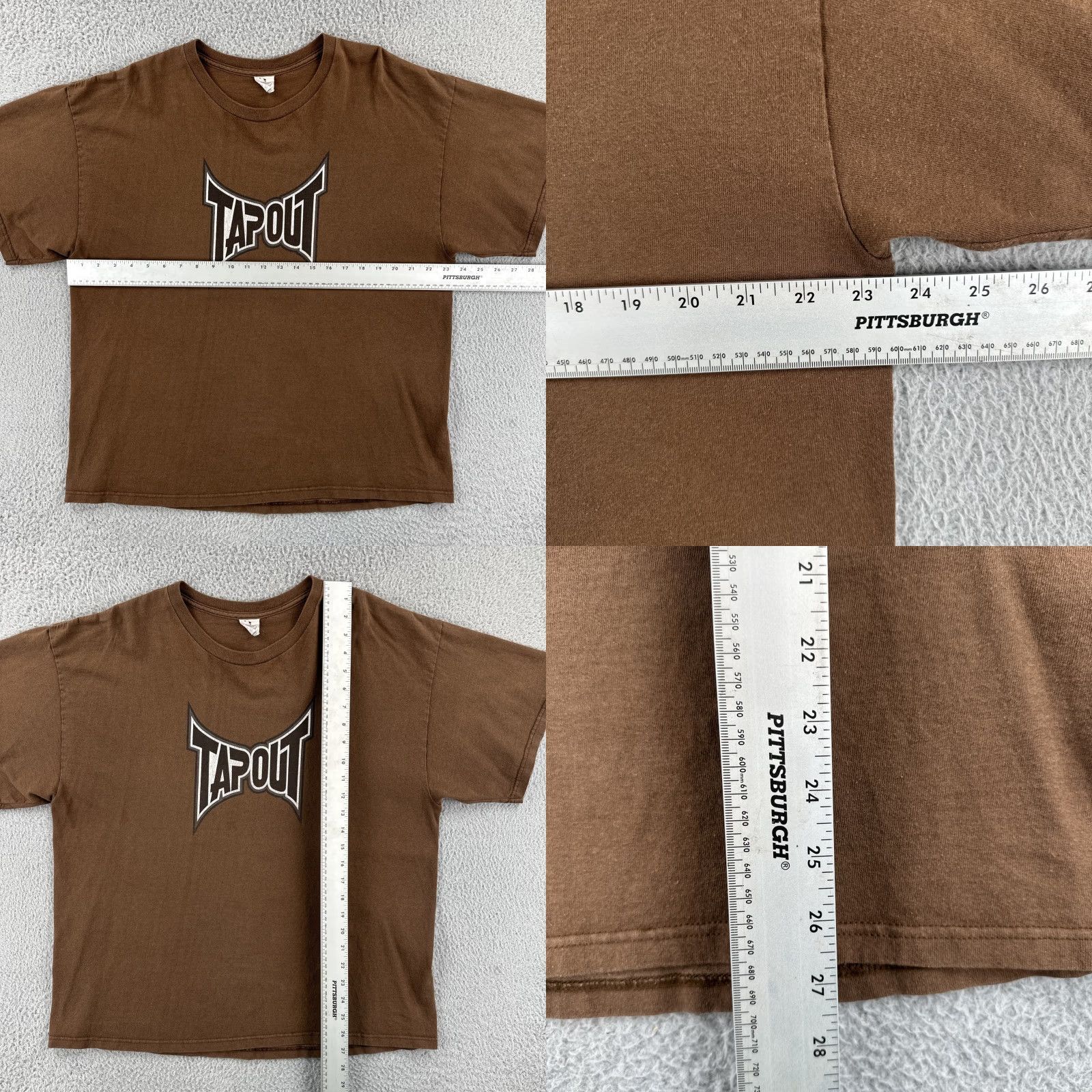 Delta VINTAGE Delta Pro Weight XL Brown Shirt Mens Y2K Logo Spell Out Graphic Print Size US XL / EU 56 / 4 - 8 Thumbnail