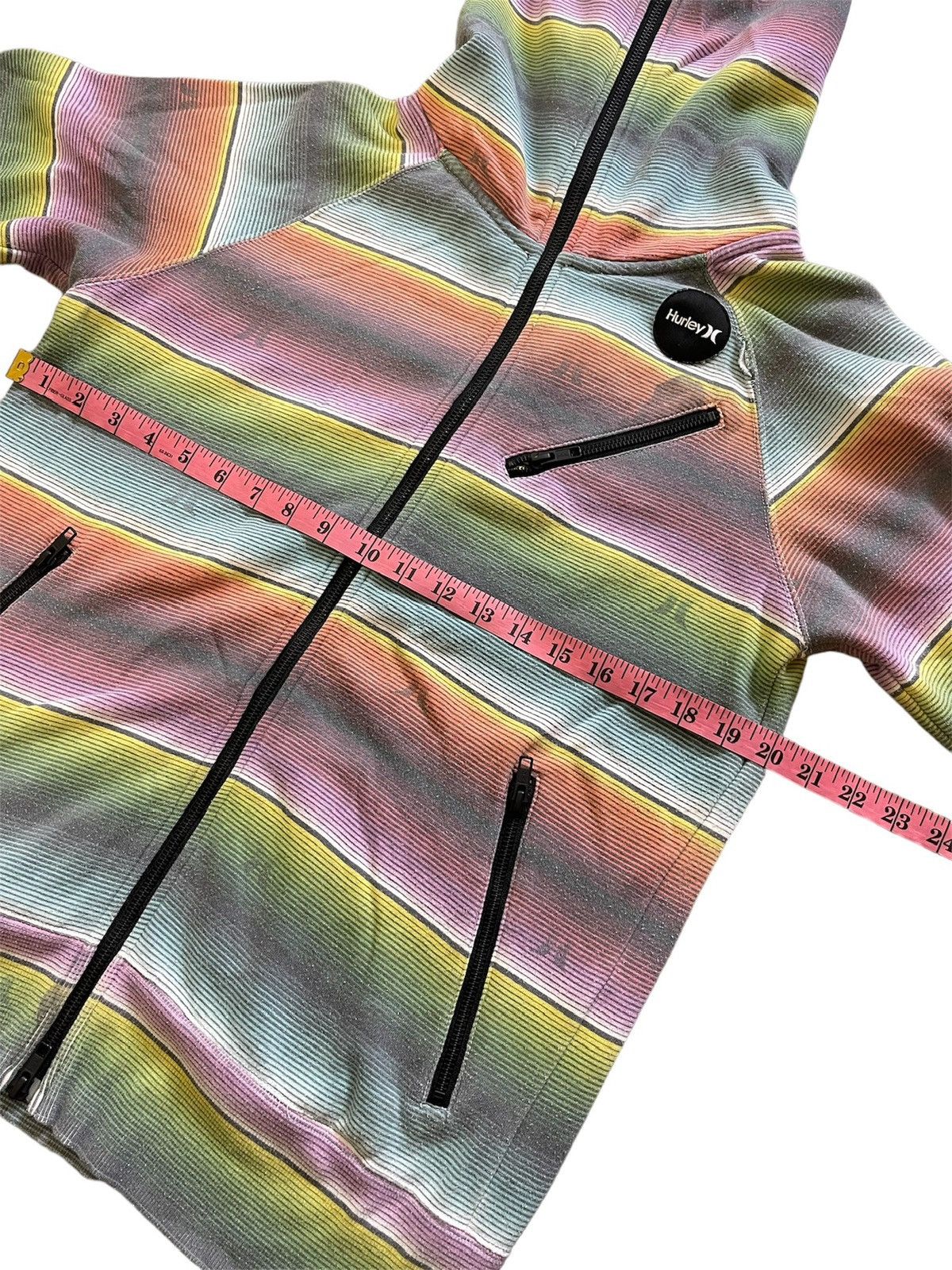 Hurley × Vintage Hurley Striped Full Zip Vintage Sweatshirt Size US S / EU 44-46 / 1 - 12 Thumbnail
