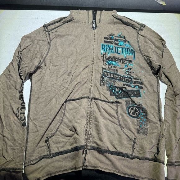 Affliction NEW AFFLICTION BRIGHTON BOMBERS LIVE FAST REVERSIBLE HOODIE Size US L / EU 52-54 / 3 - 12 Thumbnail