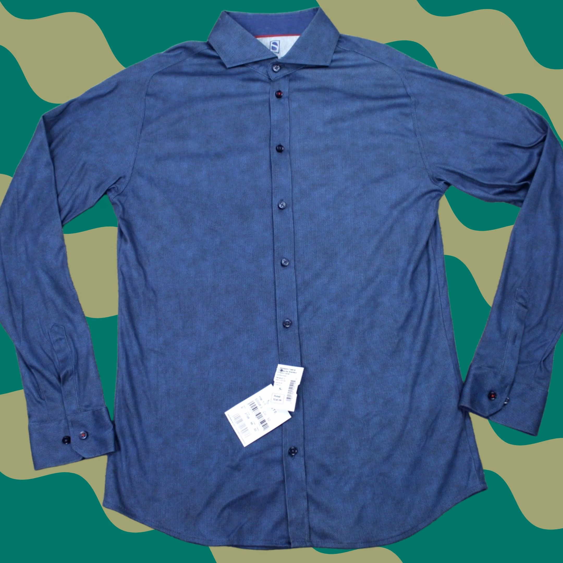 Vintage Desoto Blue Cotton Long Sleeve Button-Up Shirt Mens Small NWT Size US S / EU 44-46 / 1 - 1 Thumbnail