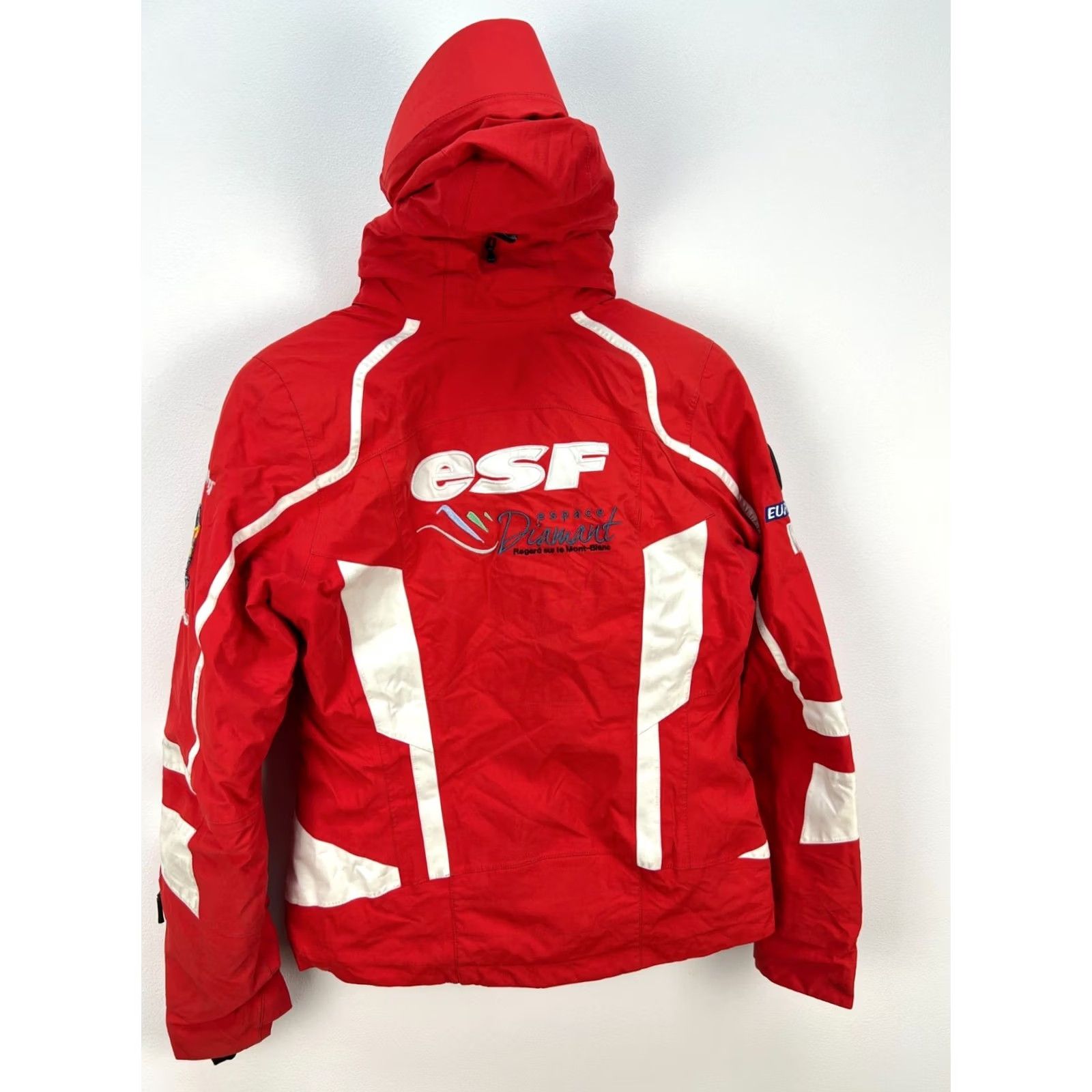 Ecco VINTAGE Henri Duvillard Ski Jacket Gore-Tex Pro Primaloft Recco Patrol FR 38 UK 10 Red Womens jacket Size XS / US 0-2 / IT 36-38 - 2 Thumbnail