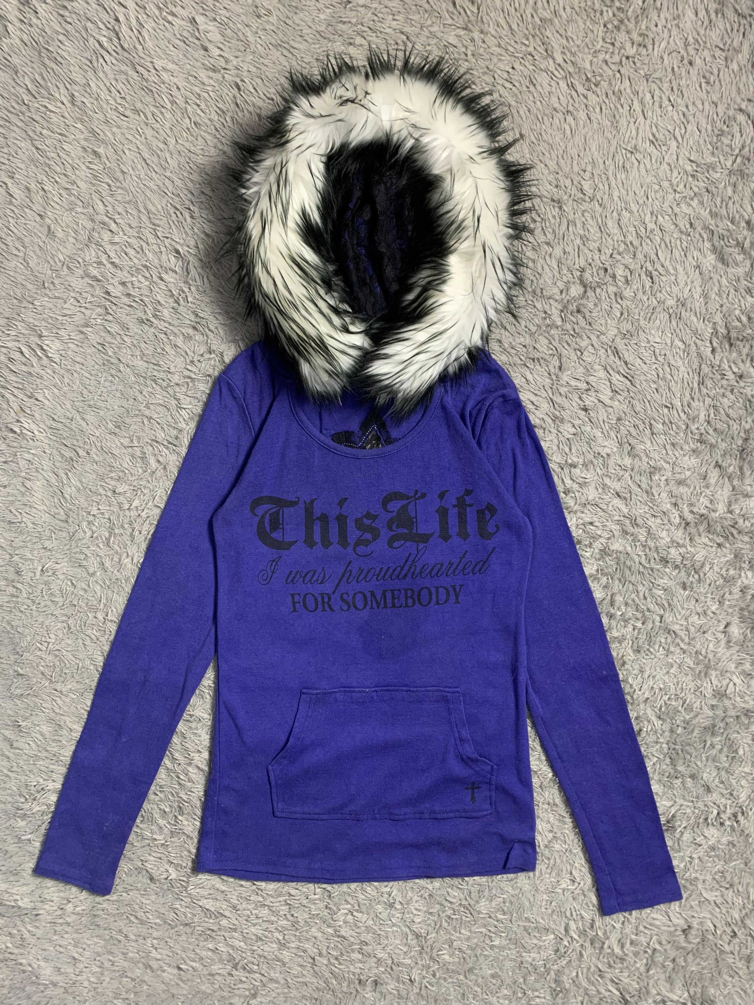 Japanese Brand PENDORA Fur Hoodie Chrome Heart Style Size M / US 6-8 / IT 42-44 - 2 Thumbnail