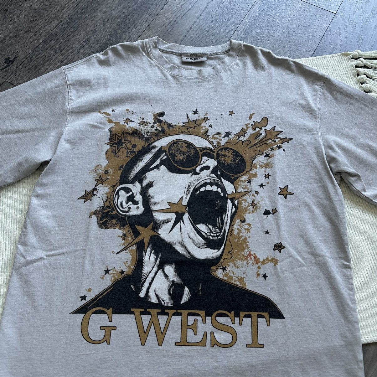 Other G WEST Too Loud Heavy Weight Light Grey Oversized Tshirt Size US XL / EU 56 / 4 - 2 Thumbnail