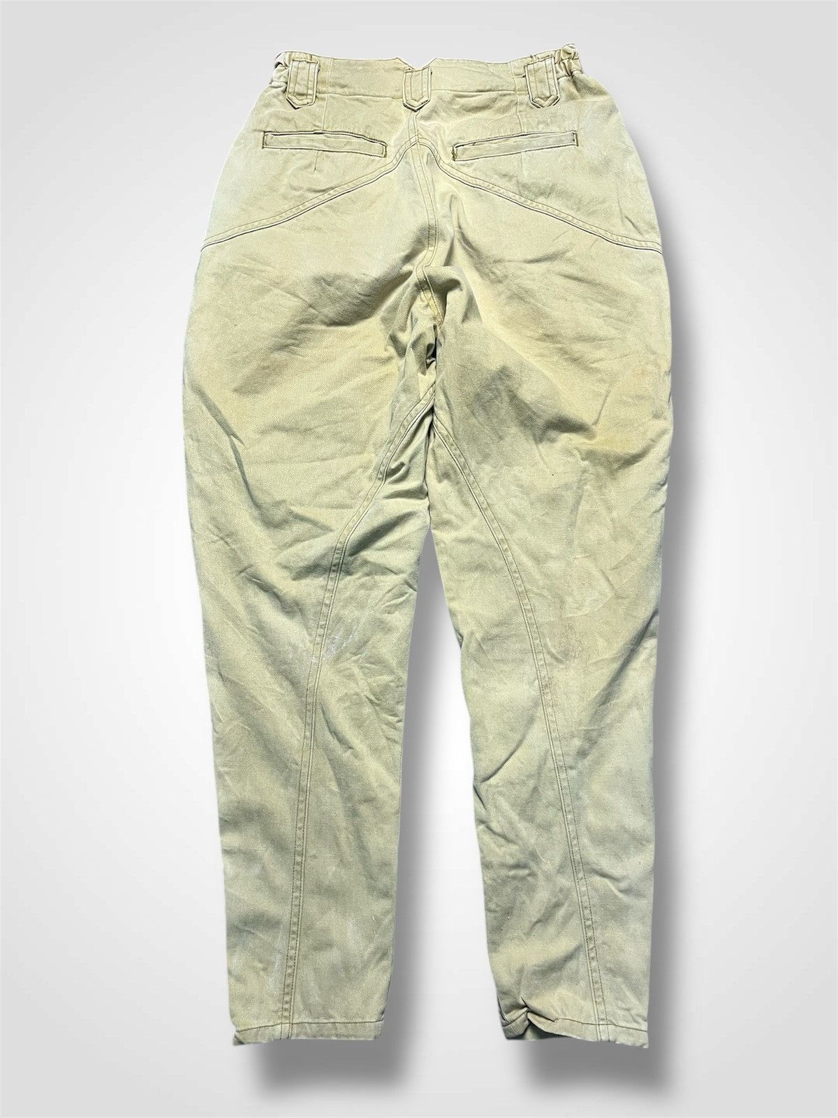 If Six Was Nine LA VIE EN ROSE Panelled Khaki Ankle Zip Pants (42) Size US 26 / EU 42 - 2 Thumbnail