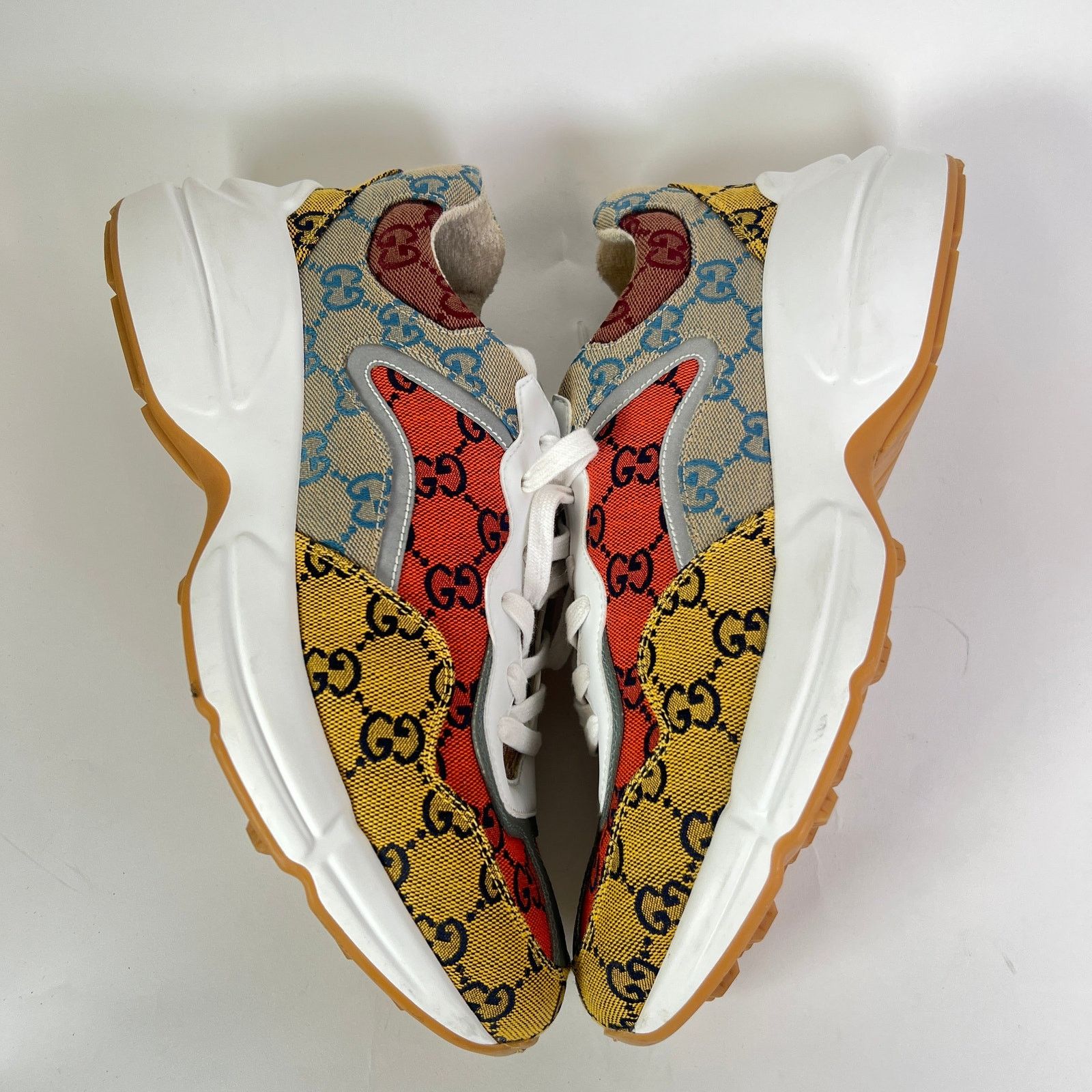 Gucci Gucci Multi Orange GG Rhyton Sneakers Size US 8.5 / EU 41-42 - 4 Thumbnail