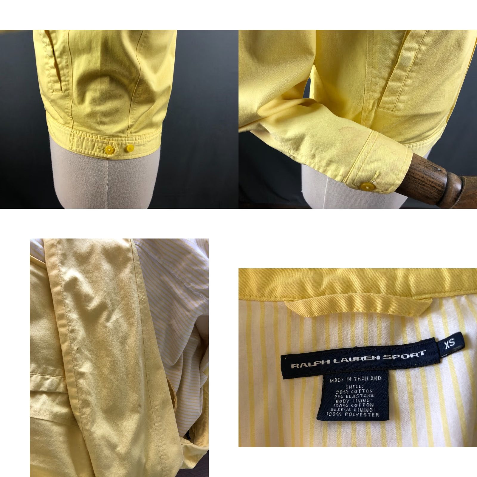 Polo Ralph Lauren Ralph Lauren Sport Jacket Women XS Yellow Full Zip Cotton Size XS / US 0-2 / IT 36-38 - 8 Thumbnail
