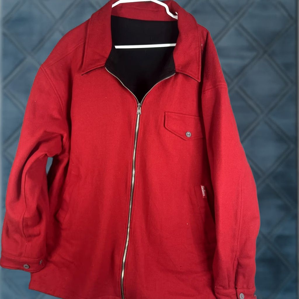 Marlboro Marlboro Jacket Mens 2XL Reversible Wool Full Zip Overcoat Outdoor Red Black Solid Multicolor Winter Casual Workwear Mens Size US XXL / EU 58 / 5 - 1 Thumbnail