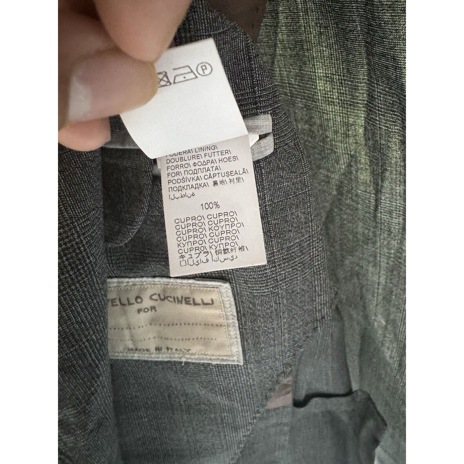 Brunello Cucinelli Brunello Cucinelli Blazer Jacket Peak Lapel Plaid Wool 54/44 Size 44R - 5 Thumbnail