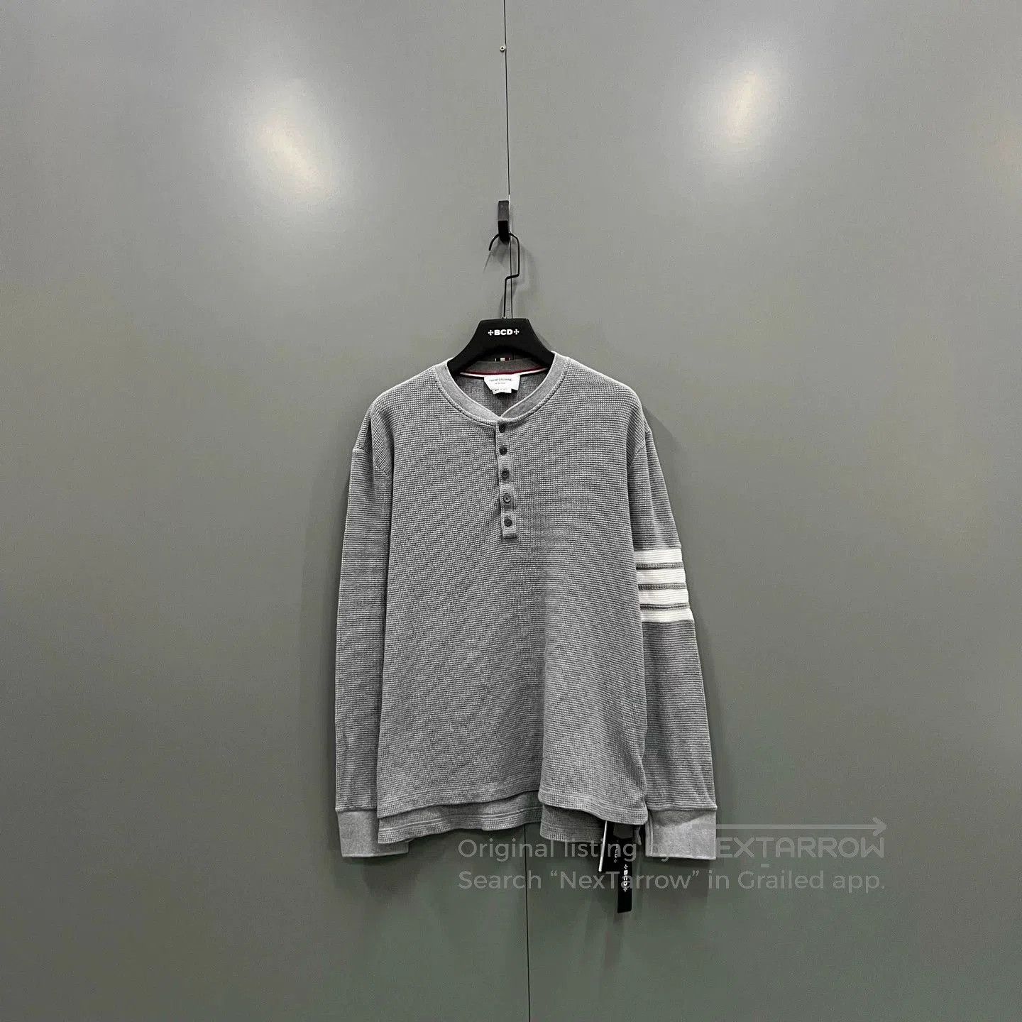 Thom Browne thom browne gray long sleeve crew neck shirt. Size US M / EU 48-50 / 2 - 1 Thumbnail