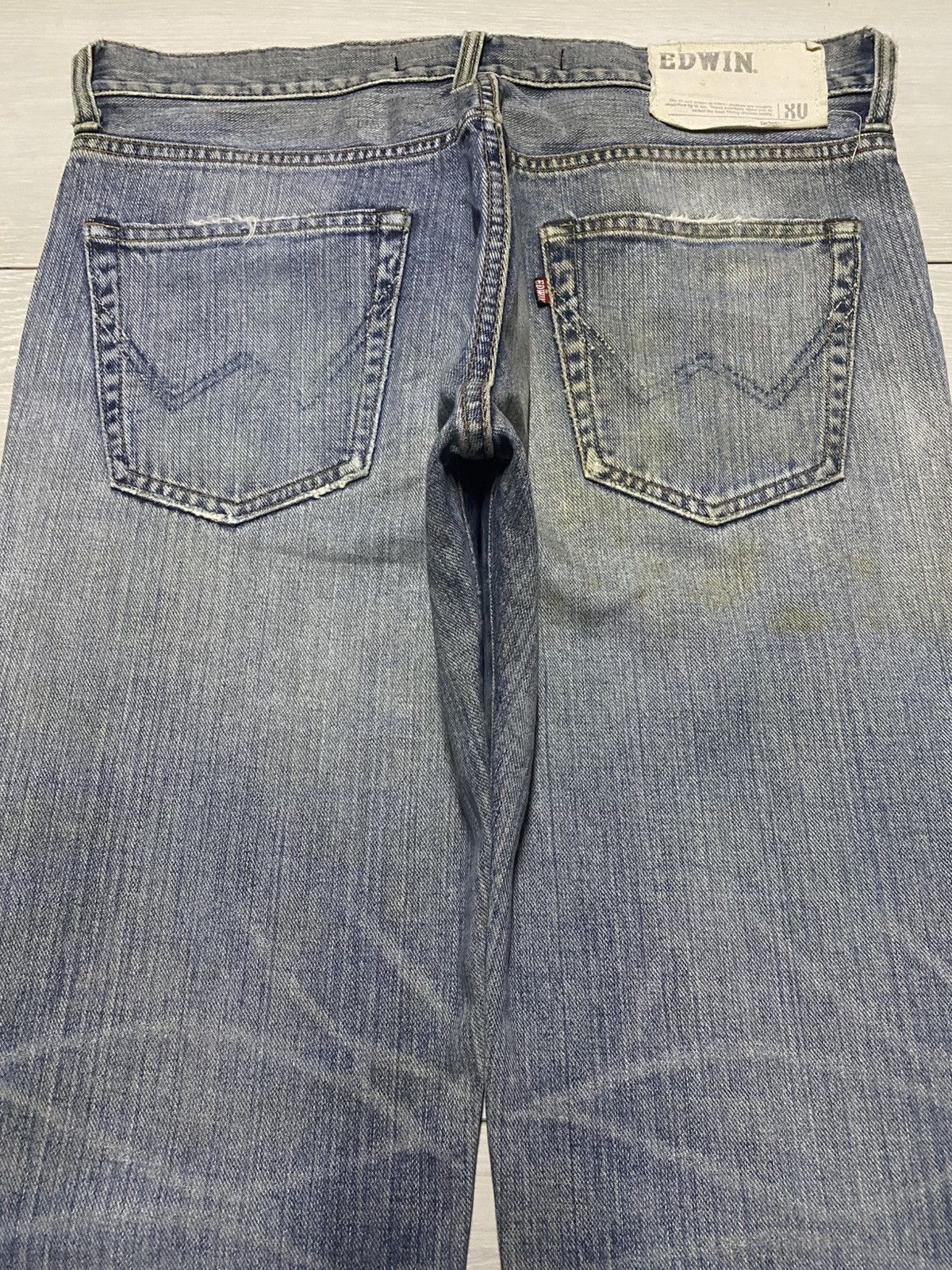 Edwin Excluxive Vintage Edwin Washed Distressed Flare Jeans Size US 33 - 4 Thumbnail