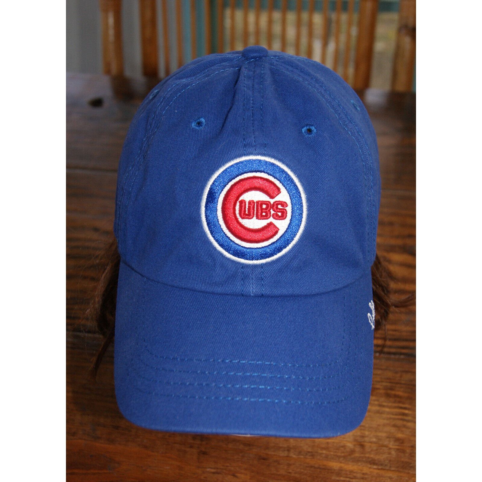 47 Chicago Cubs 47 Womens Blue Strapback Hat Cap Casual Fit EUC Size ONE SIZE - 2 Thumbnail