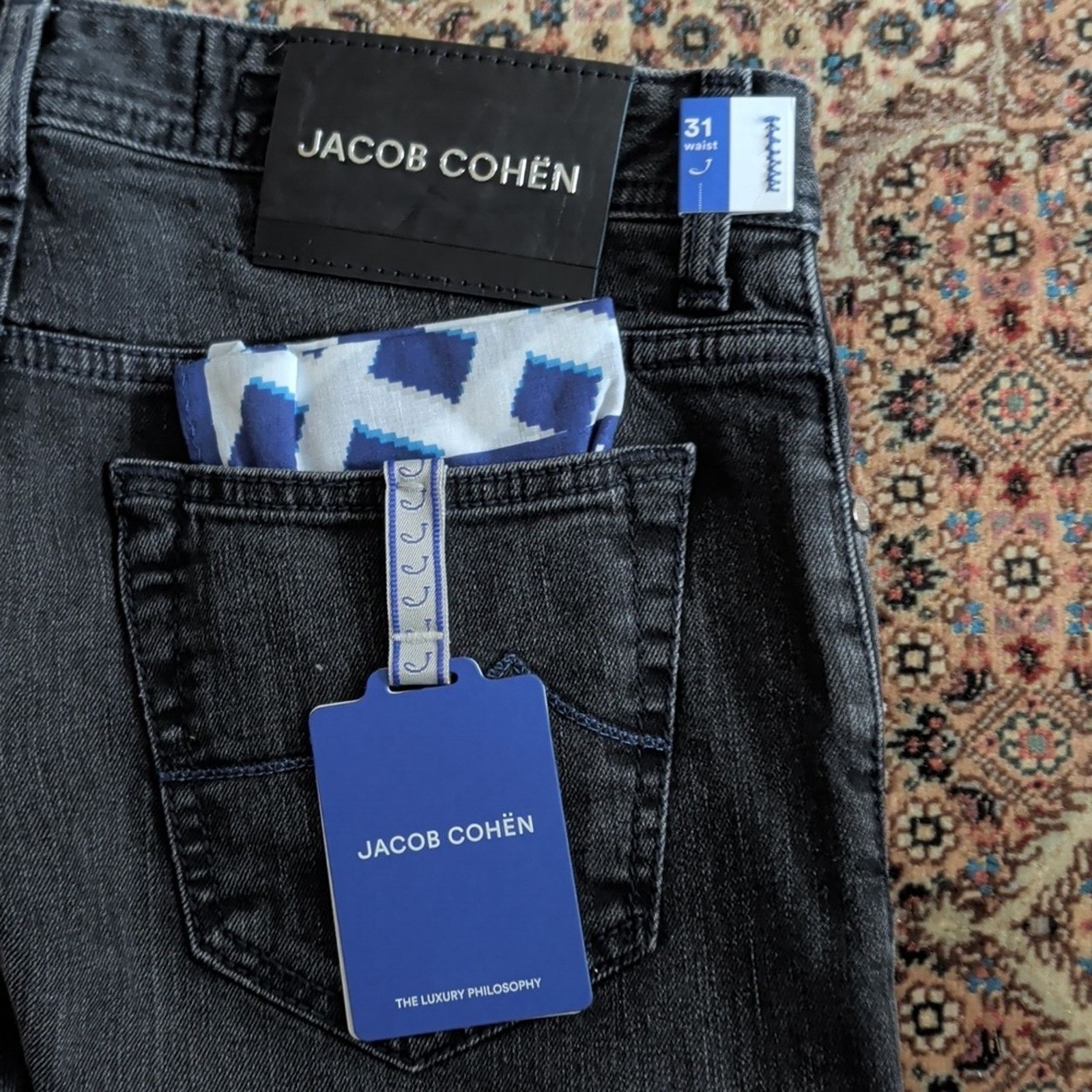 Jacob Cohen Jacob Cohen Men's Dark Gray Slim Jeans Size 30 Size US 30 / EU 46 - 9 Thumbnail