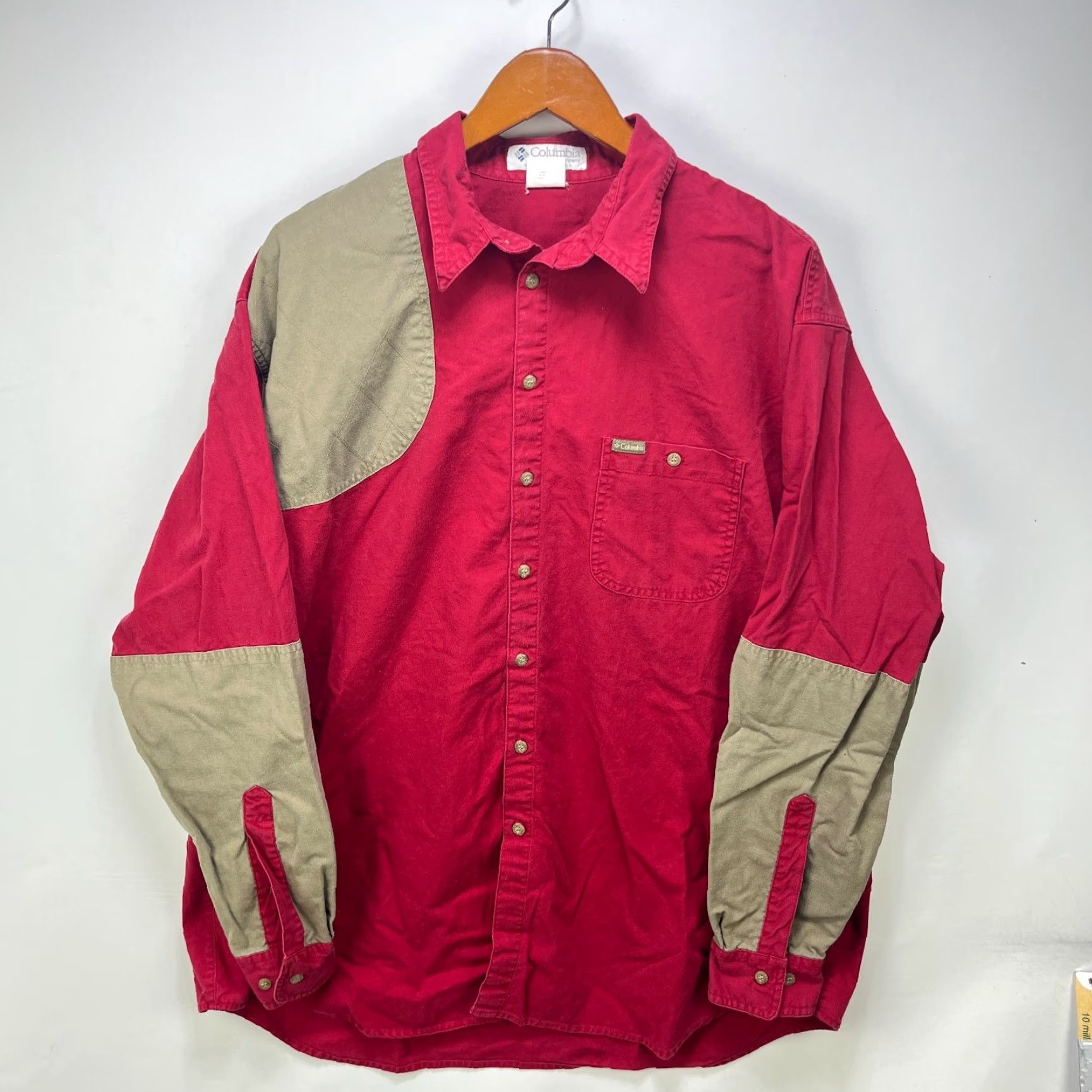 Vintage VINTAGE Columbia Outdoors Button Up Long Sleeve Shirt XL Red 90s Mens Button-Up Collared Pocket Shirt Size US XL / EU 56 / 4 - 2 Thumbnail