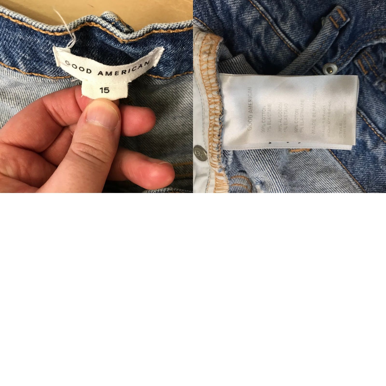 Good American Good American Bombshell Blue Distressed Denim Cut Off Shorts Womens Size 15 Size 25" / US 0 / IT 36 - 8 Thumbnail